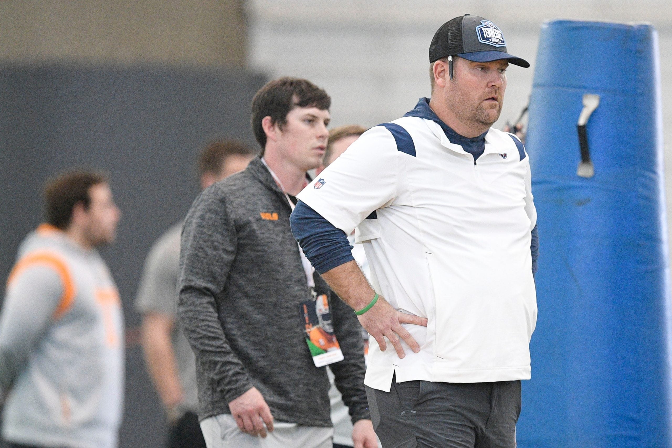 Tennessee Titans General Manager Jon Robinson at Tennessee Football Pro Day at Anderson Training Facility in Knoxville, Tenn. on Wednesday, March 30, 2022. Kns Ut Nfl Draft