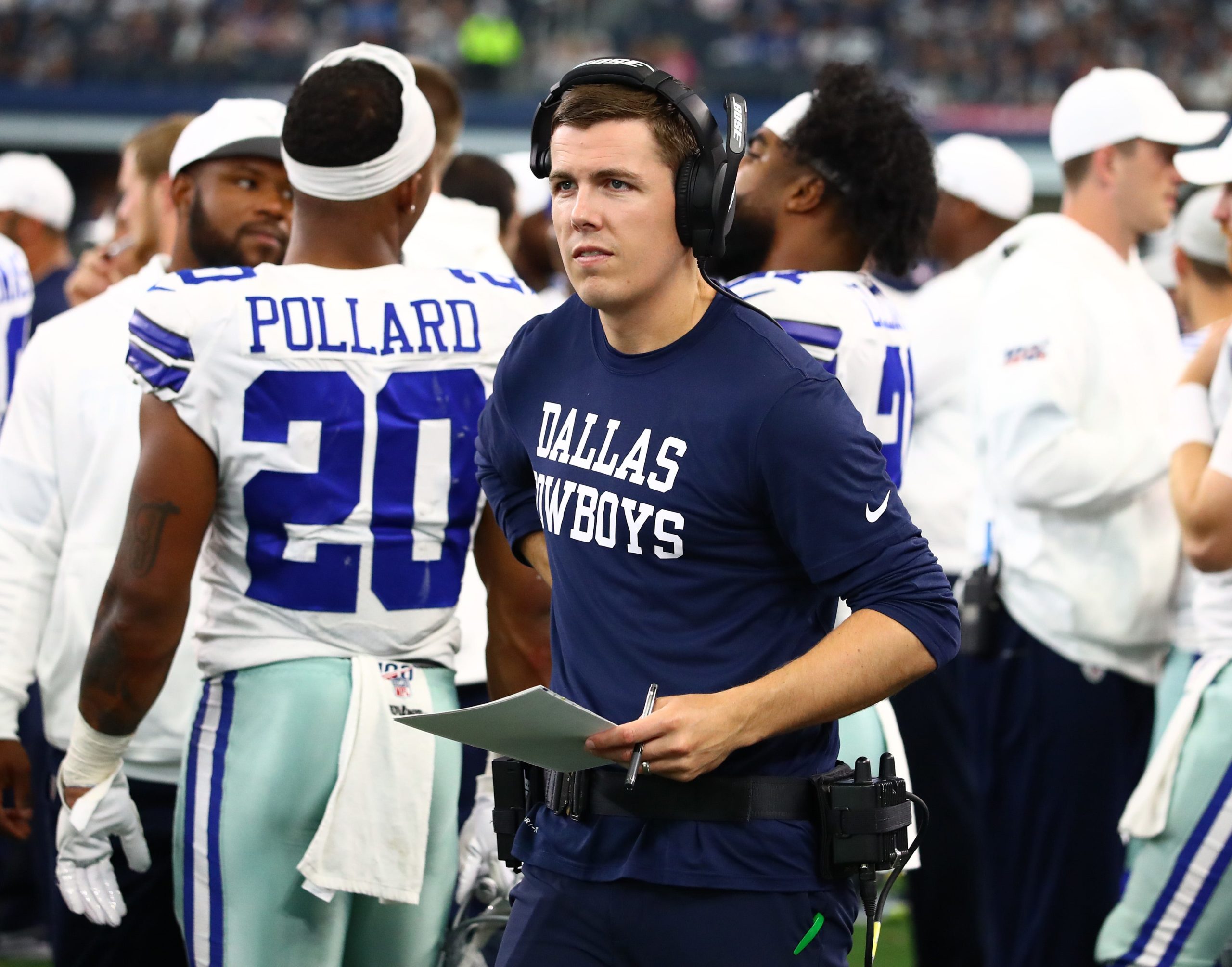 kellen moore, cowboys, offensive coordinator, head coach, elliott, mullen, replacement, offseason