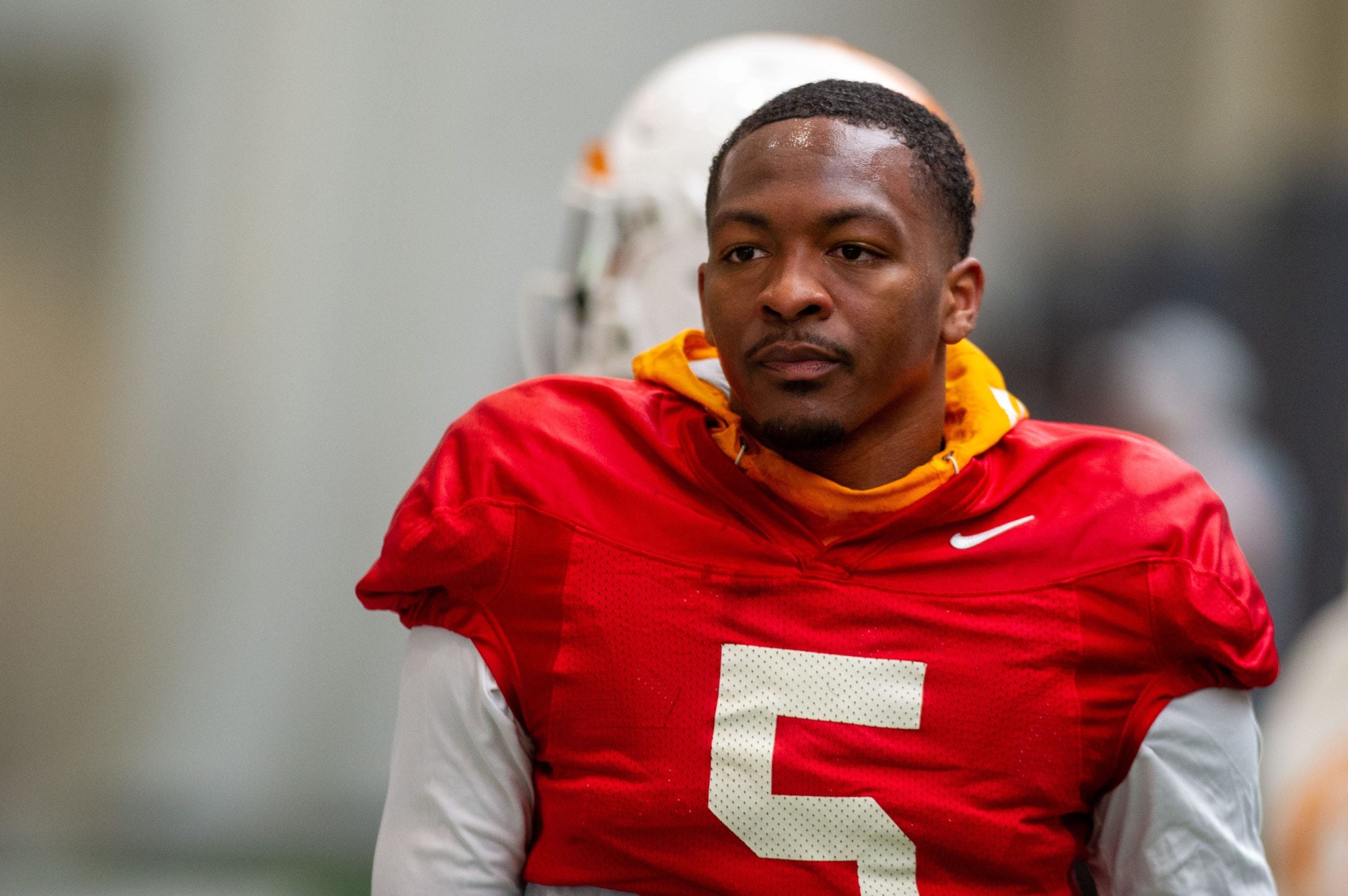 Tennessee Hendon Hooker photographed during Tennessee football spring practice at University of Tennessee on Saturday, March 26, 2022. Kns Ut Spring Fball 5 0605