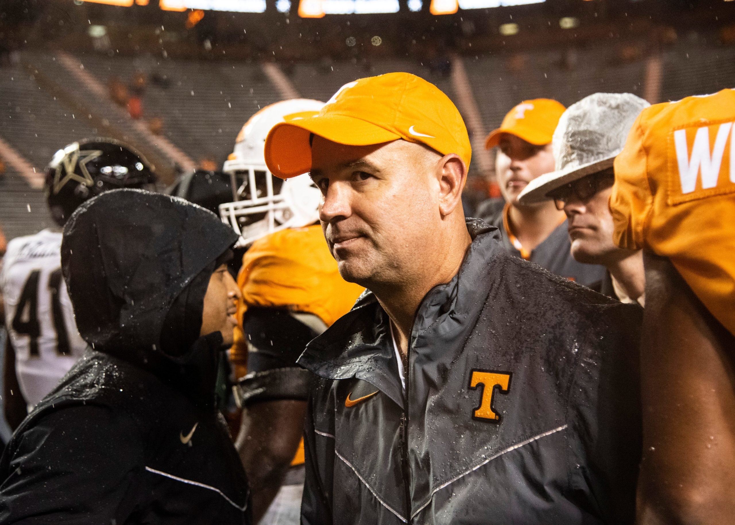 Tennessee's head coach Jeremy Pruitt after the Tennessee and Vanderbilt game on Saturday, November 30, 2019. Cj 39104
