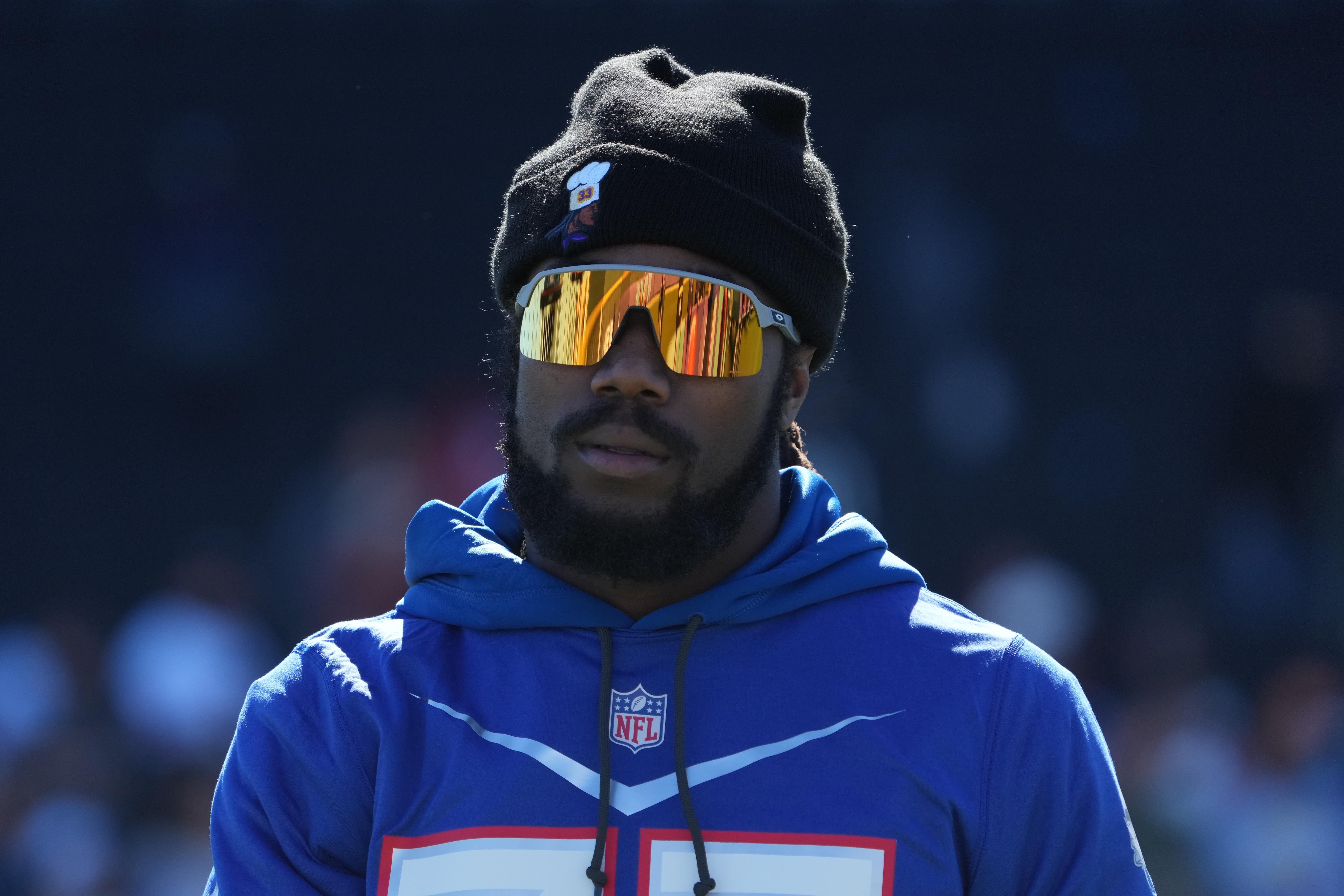 Former Minnesota Vikings RB Dalvin Cook in Pro Bowl practice.