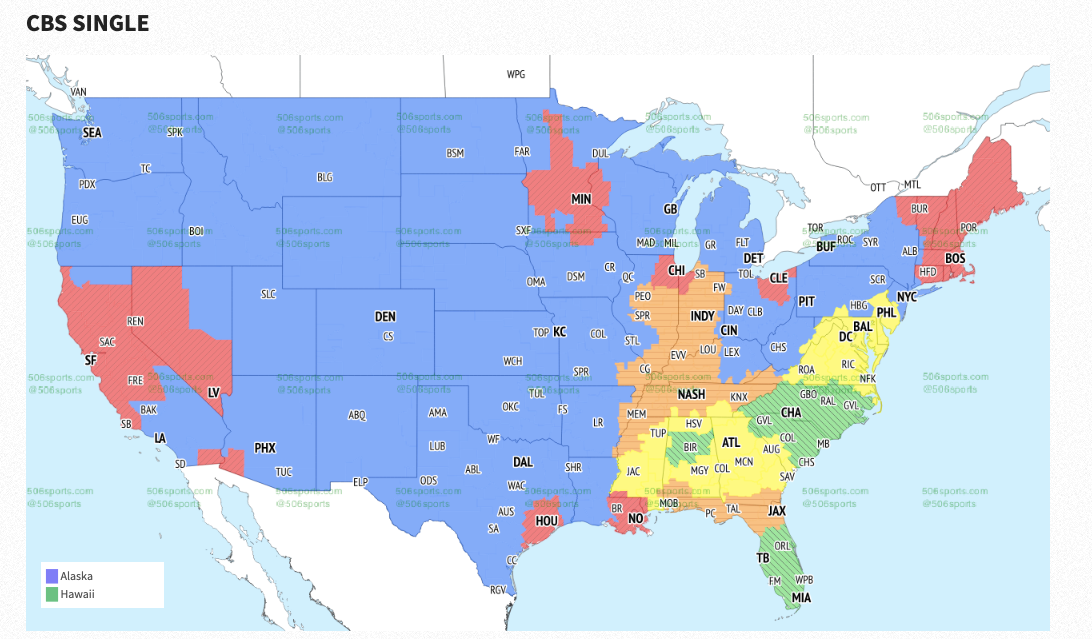 CBS single game early window for Sunday, Oct. 15.