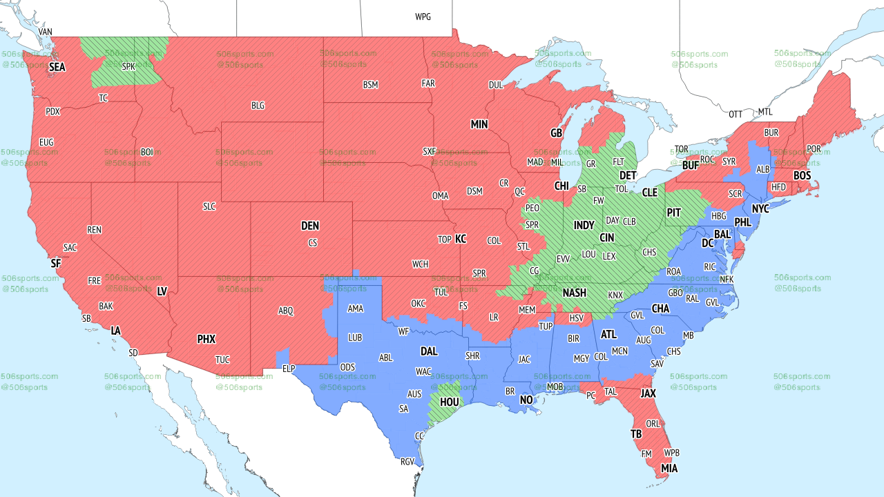 CBS Early windown broadcap map
