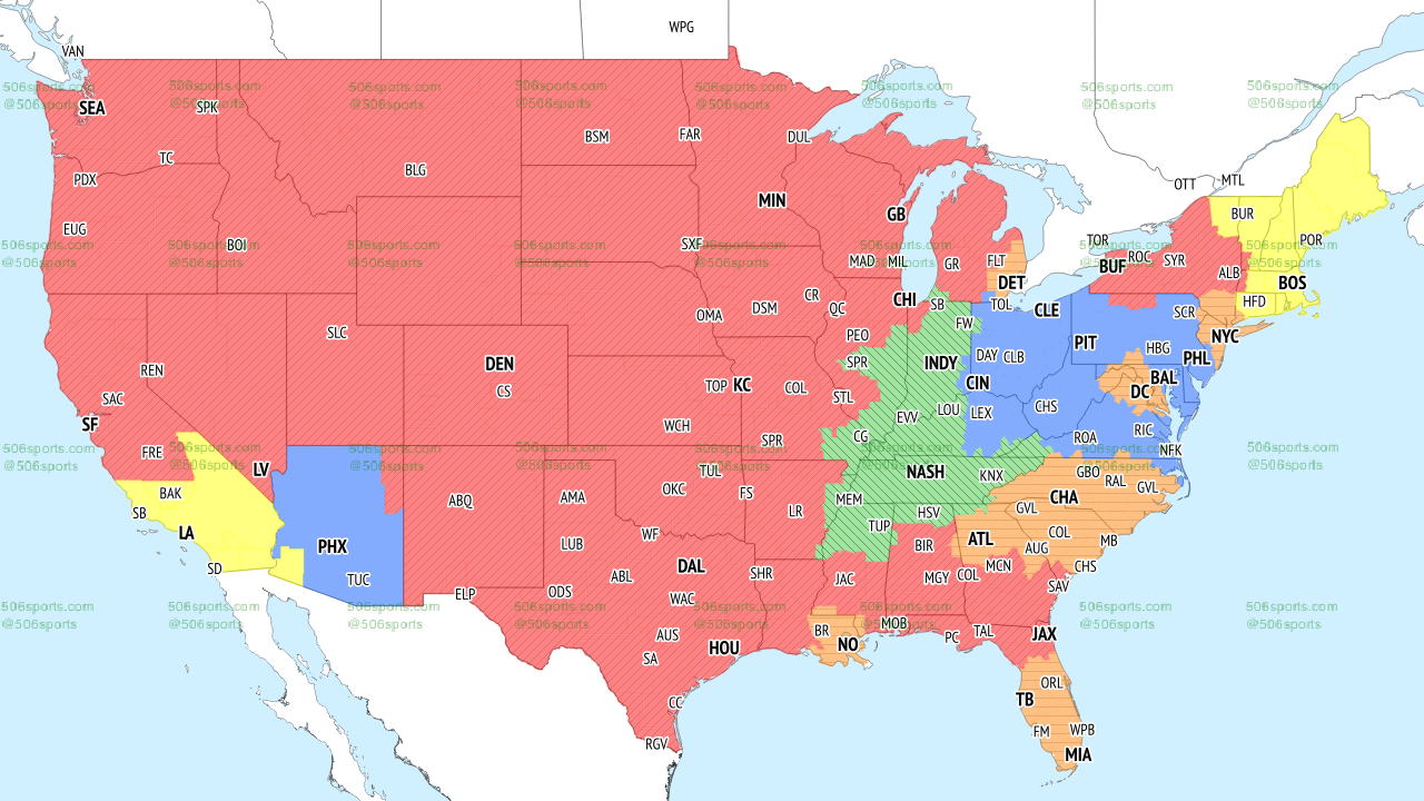 506 Sports CBS Week 13 Map