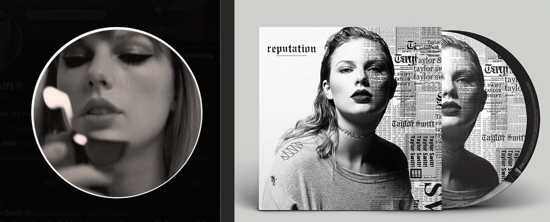 Taylor Swift changes profile picture as people speculate she may announce the release day for the re-recording of Reputation