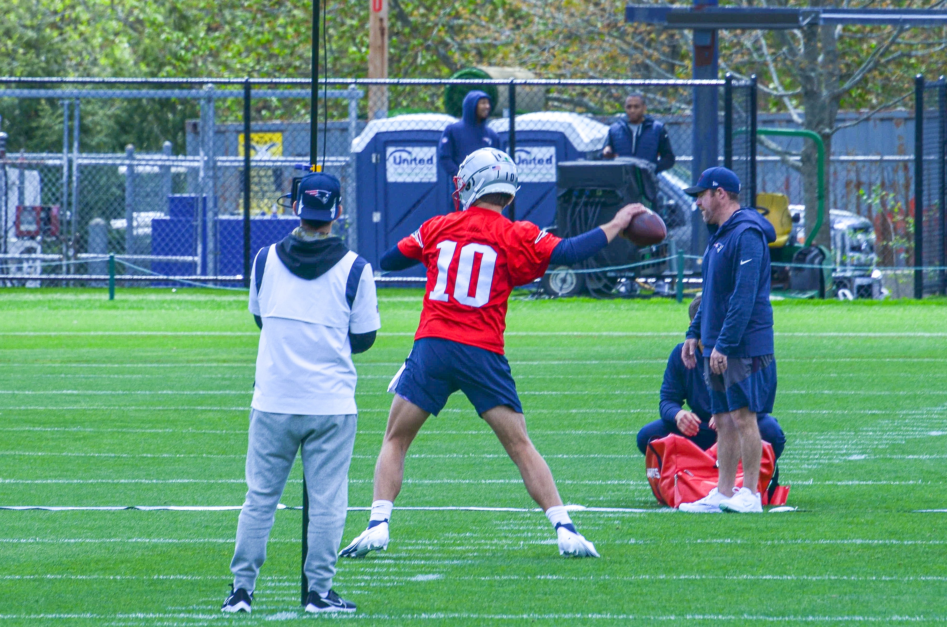 Patriots rookie minicamp at Gillette Stadium 5/11: QB Drake Maye