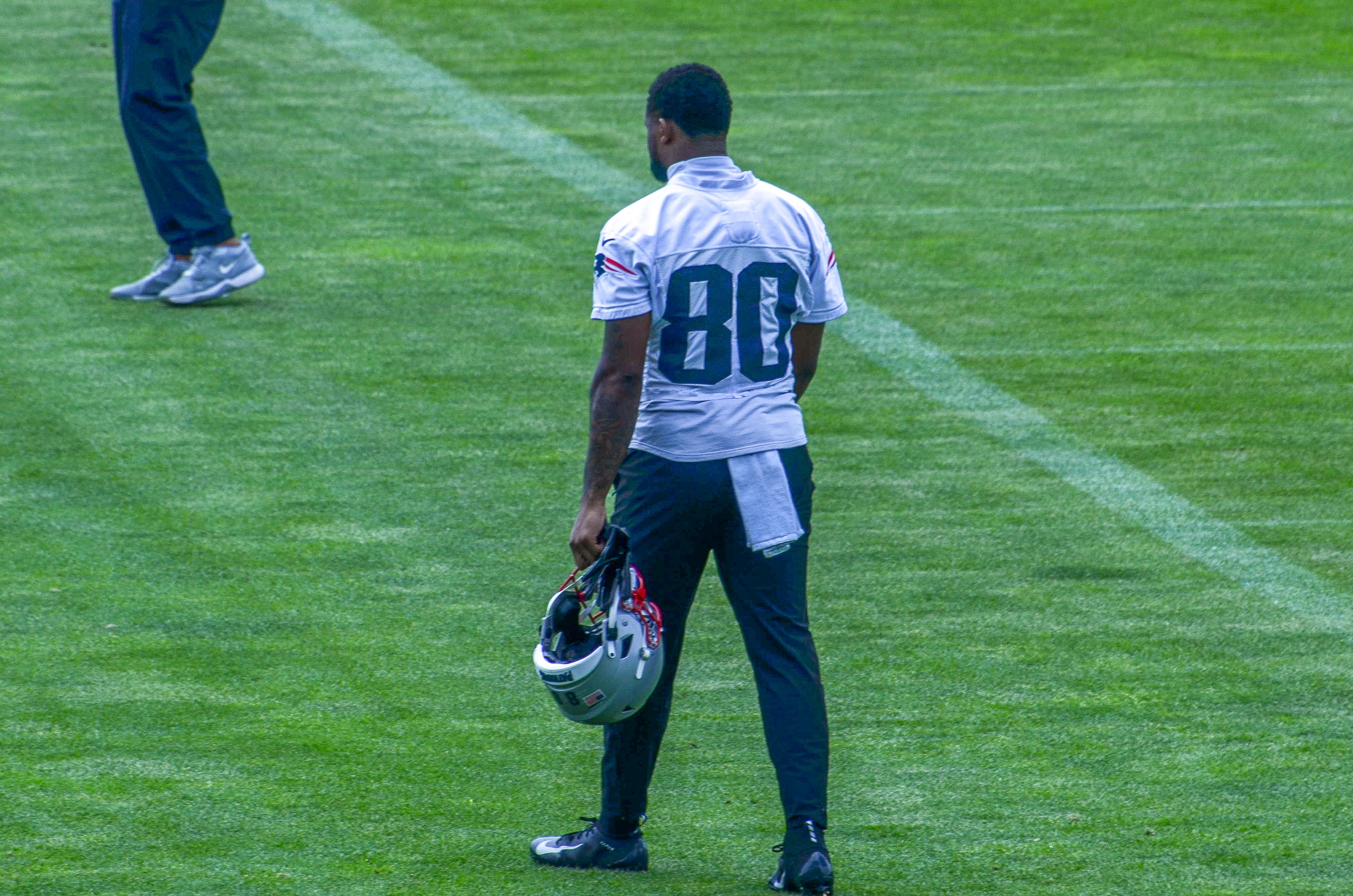 Monday, May 20 - Kayshon Boutte smiles during OTAs at OTAs