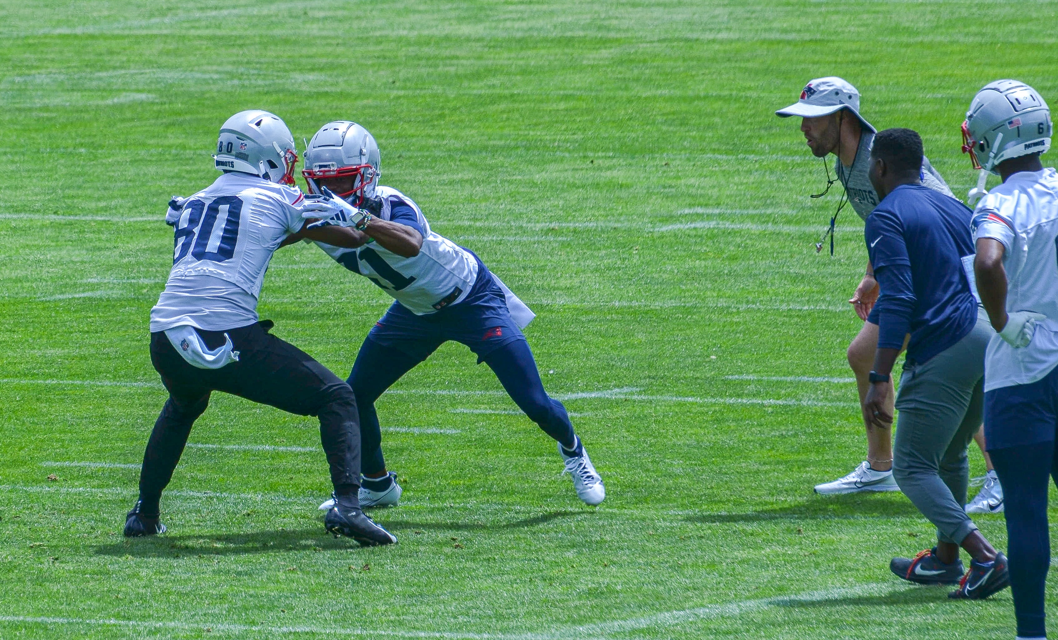 Monday, May 20 - Patriots WR Kayshon Boutte and Tyquan Thornton at OTAs