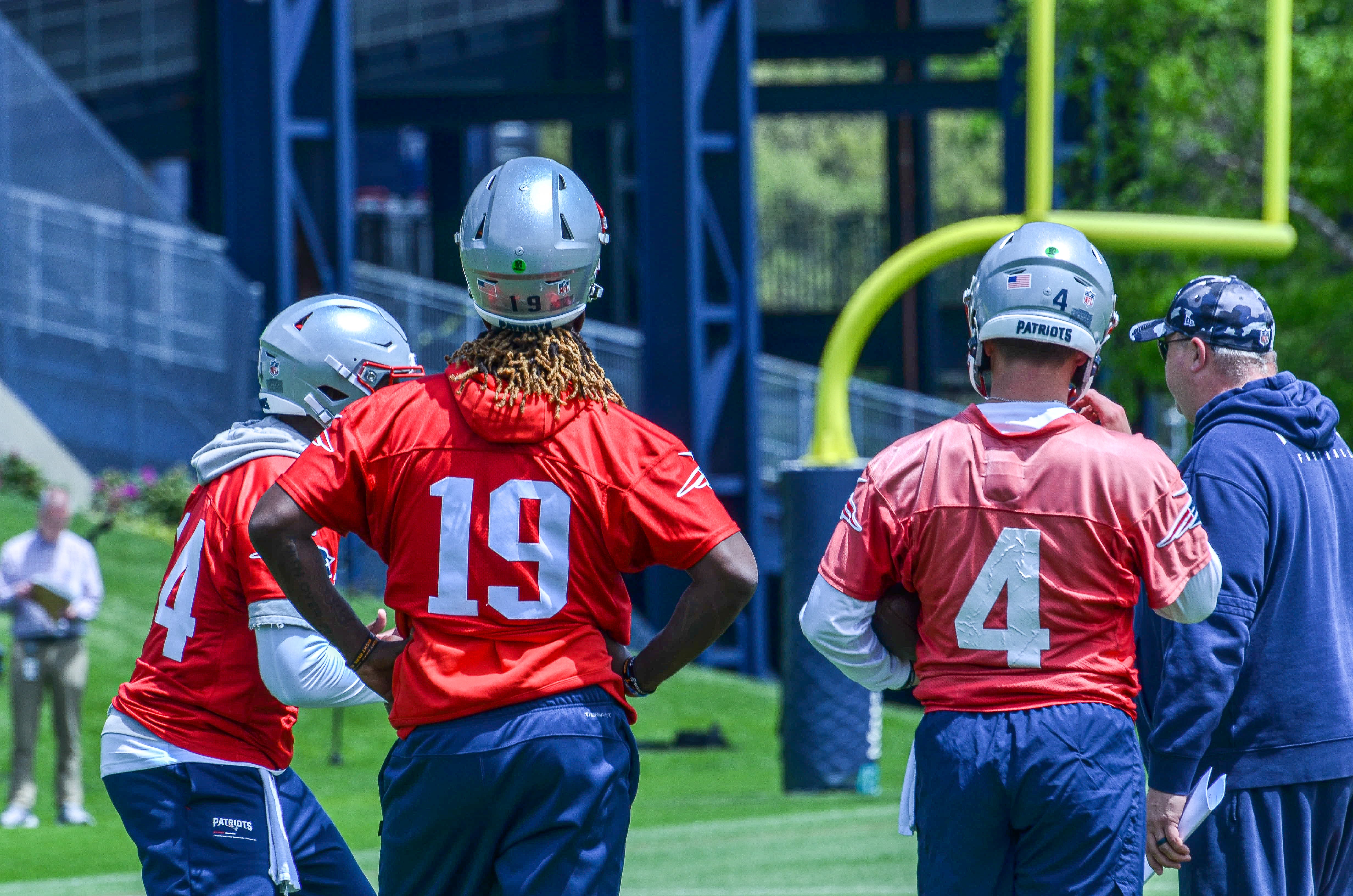 Monday, May 20 - Patriots QB Bailey Zappe, Joe Milton III, and Jacoby Brissett at OTAs