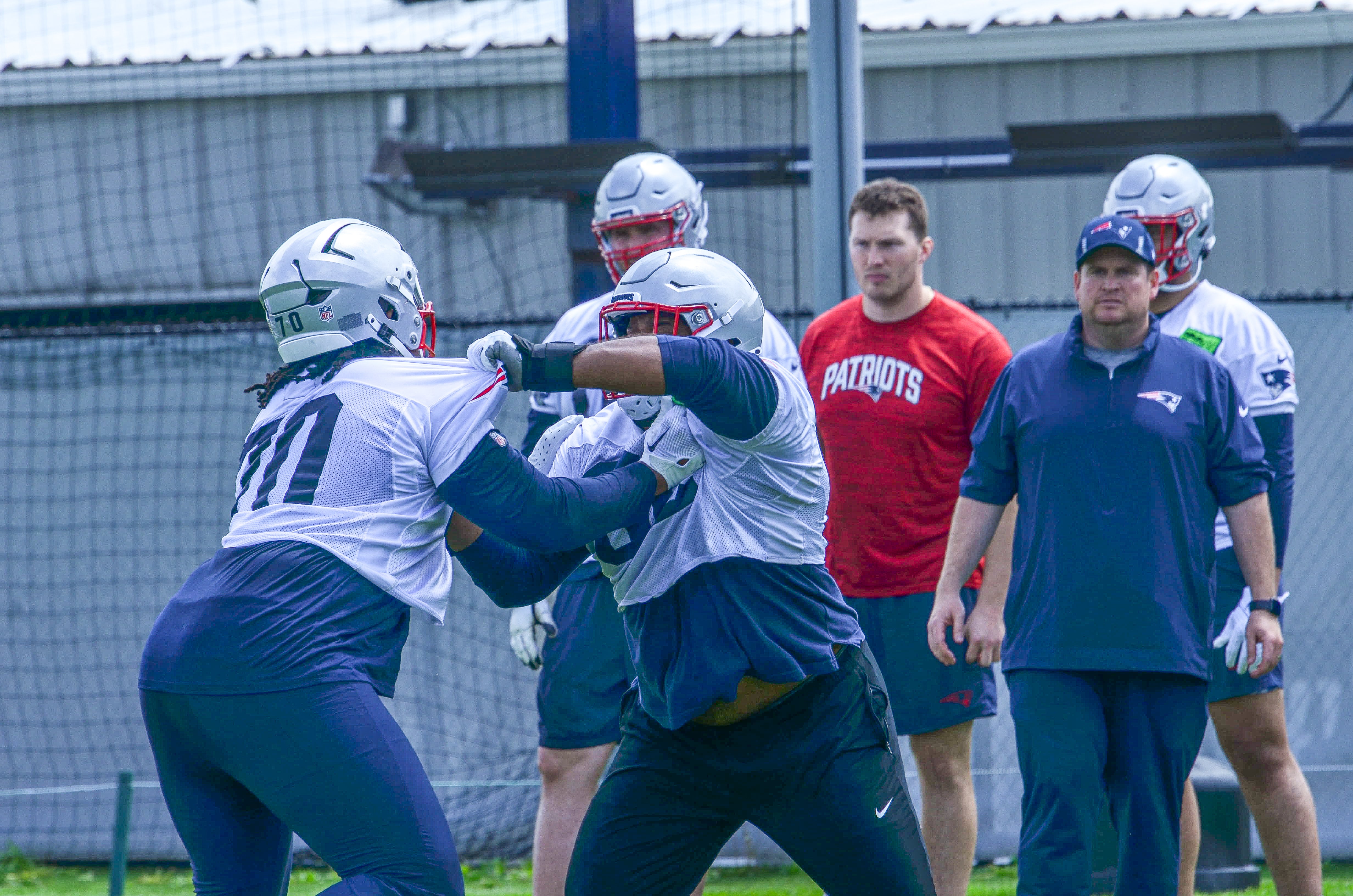Monday, May 20 - Patriots T Caedan Wallace at OTAs