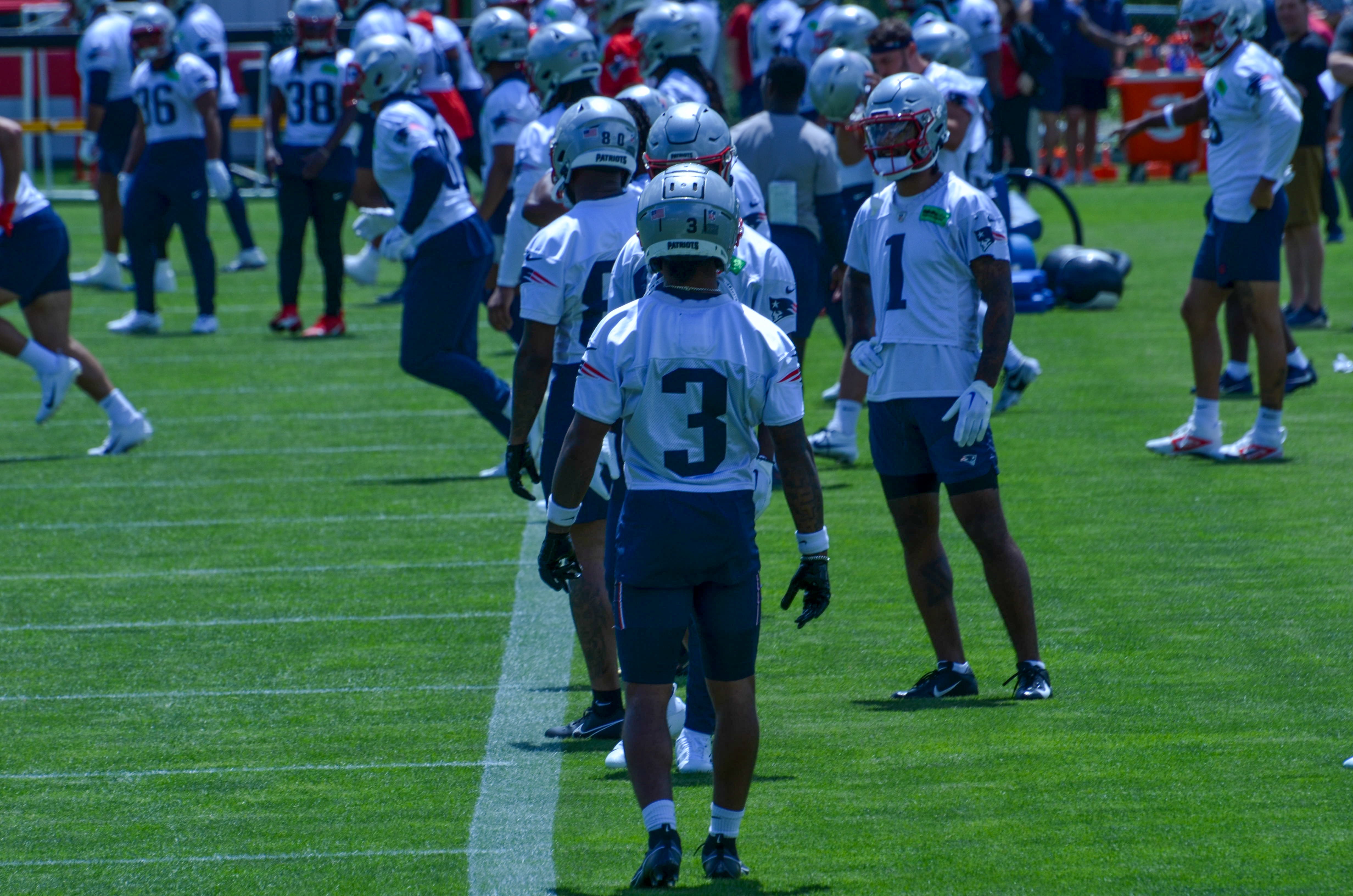 Patriots WR DeMario Douglas at OTAs - May 29, 2024