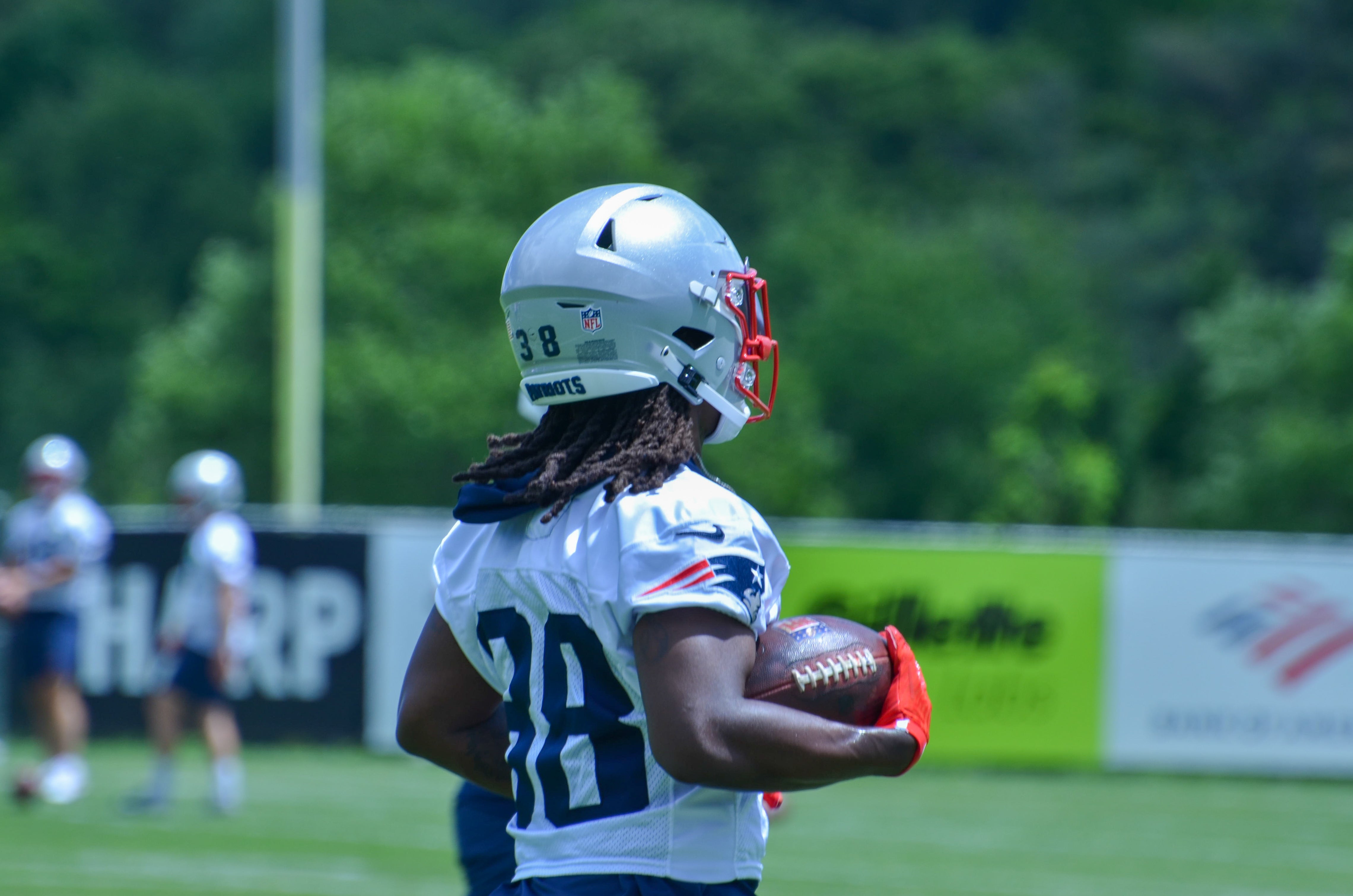 Patriots RB Rhamondre Stevenson at OTAs - May 29, 2024