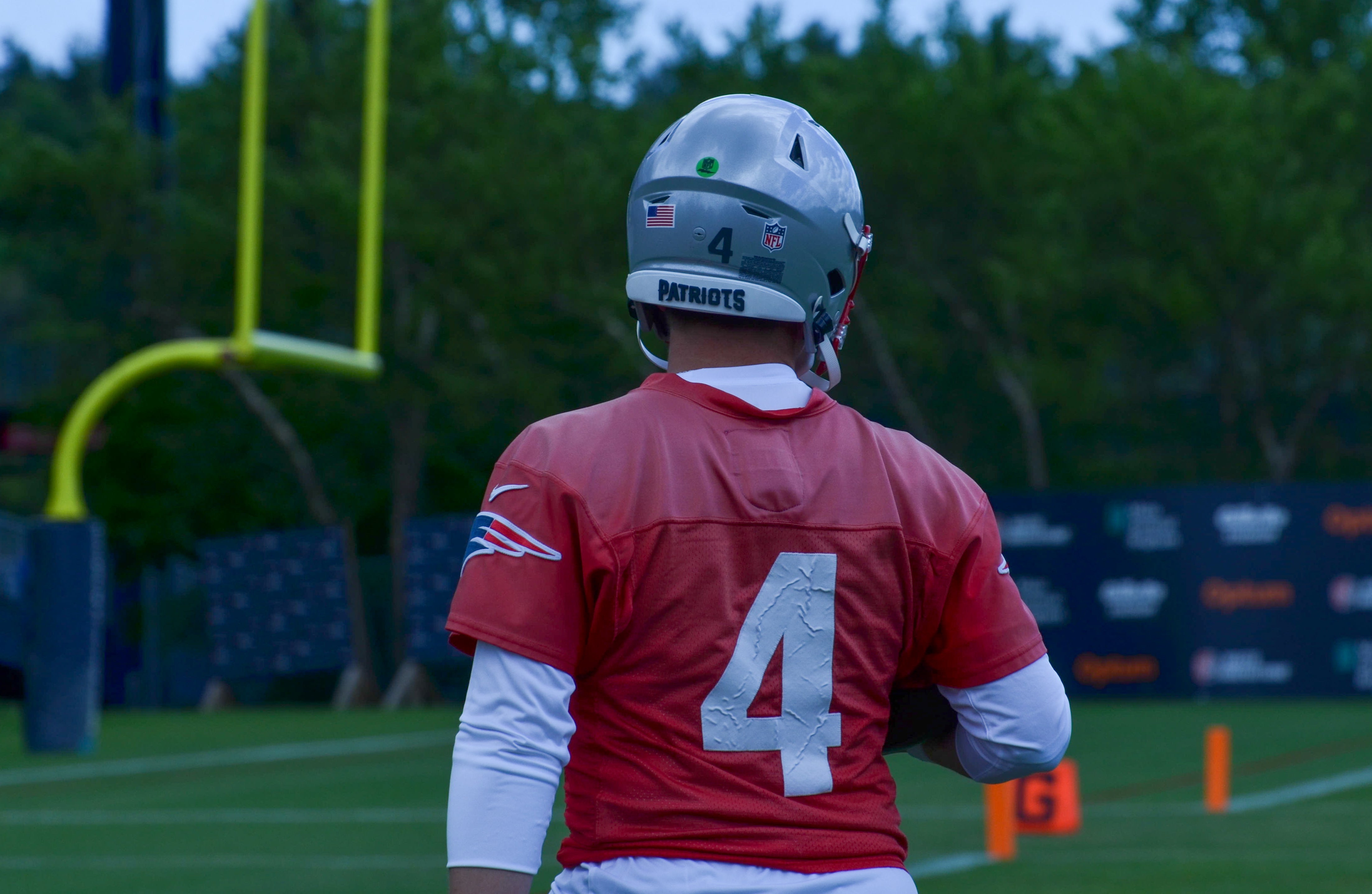 Patriots QB Bailey Zappe at OTAs - May 29, 2024