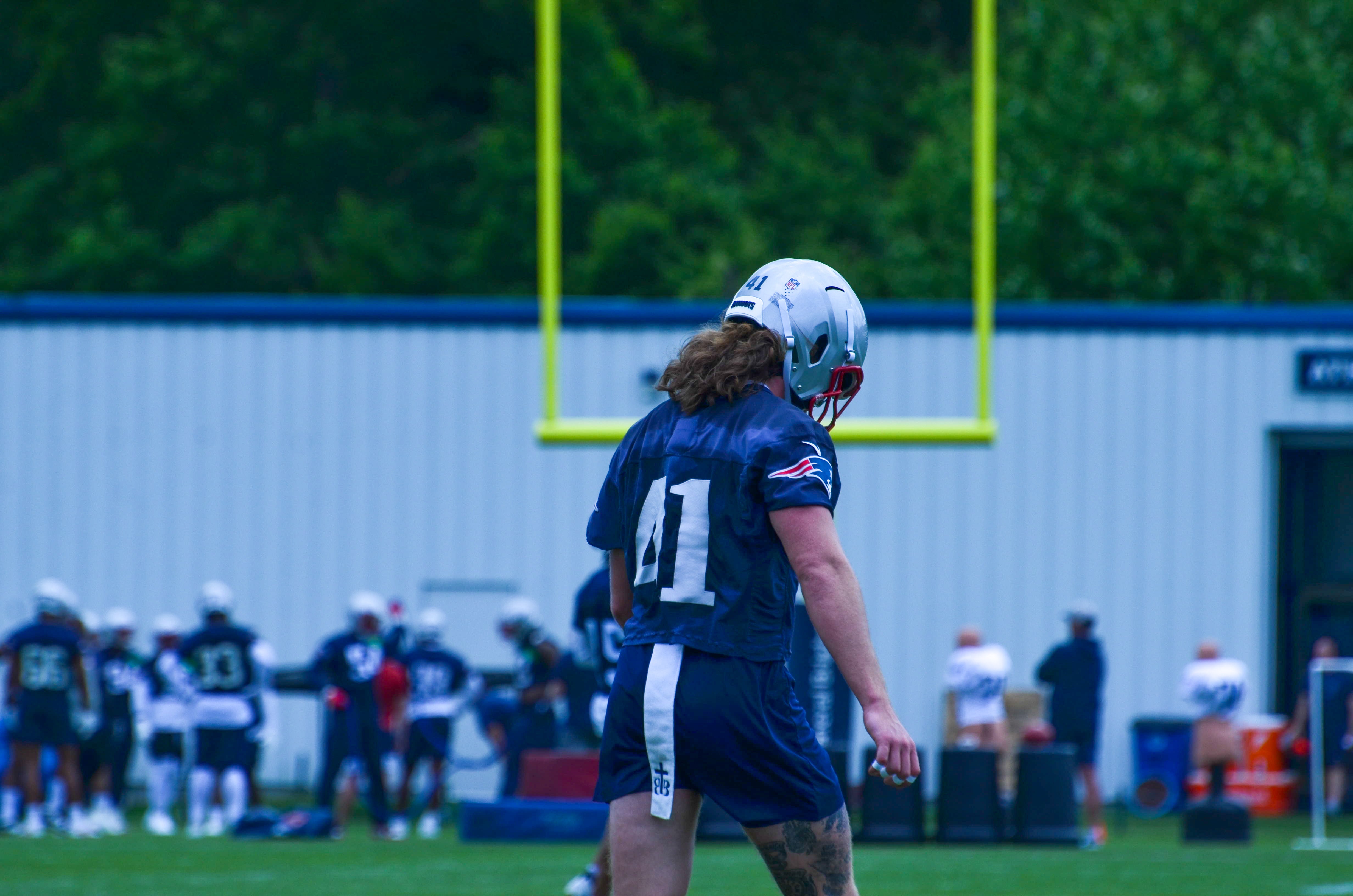 Patriots S Brenden Schooler at OTAs - May 29, 2024