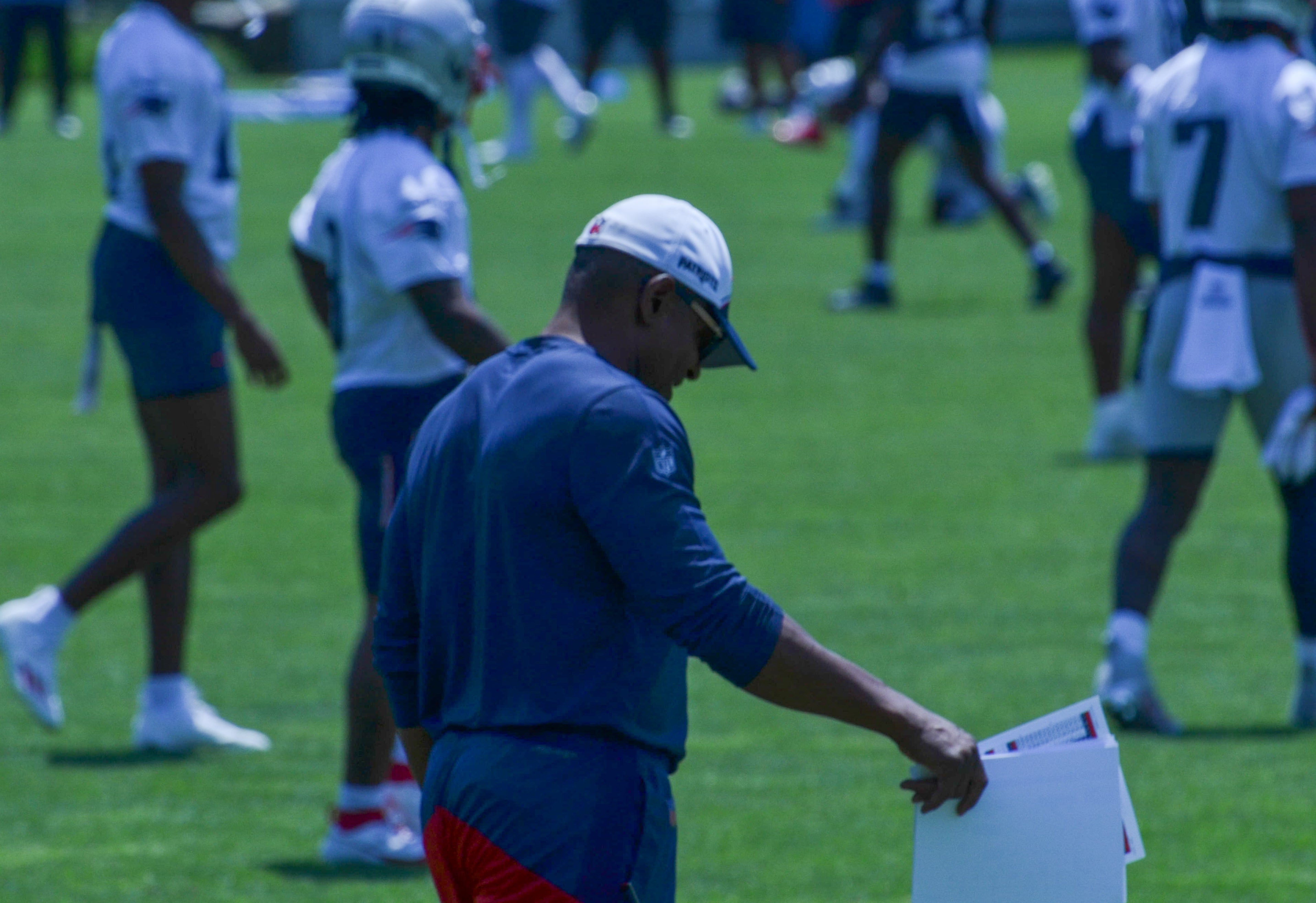 Patriots coach Troy Brown at OTAs - June 4, 2024