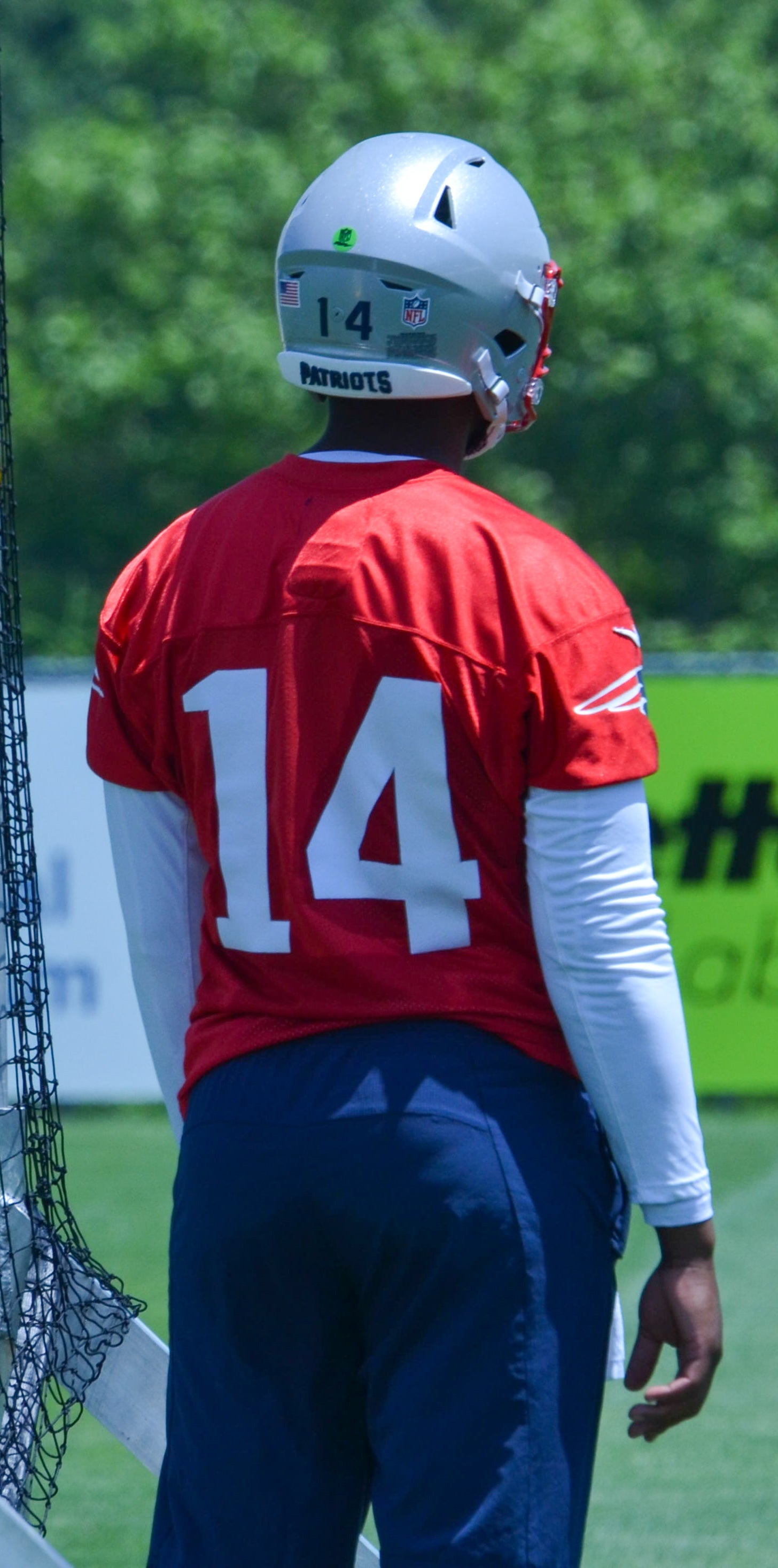 Patriots QBs Jacoby Brissett at OTAs - June 4, 2024