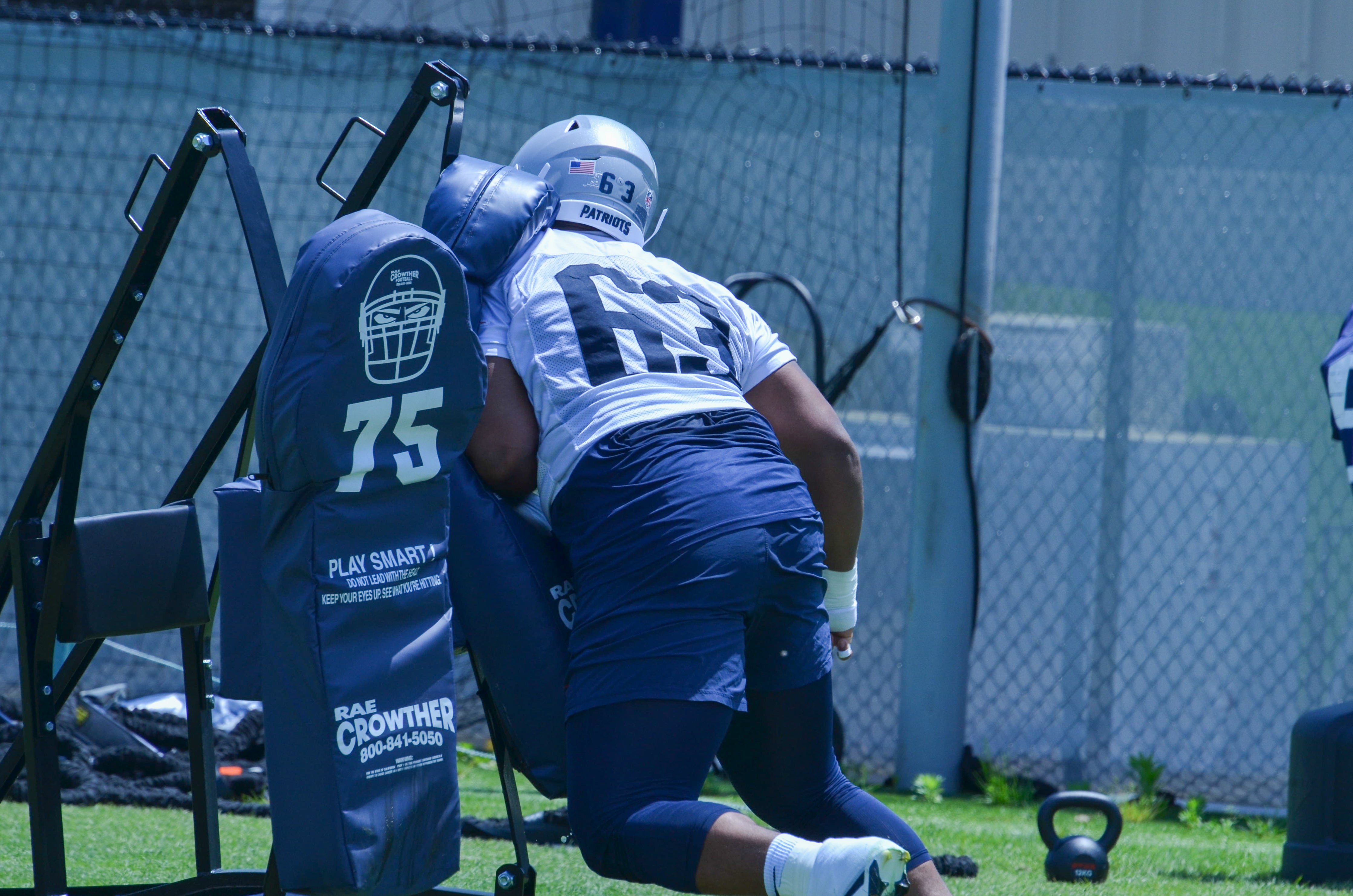Patriots G Layden Robinson at OTAs - June 4, 2024