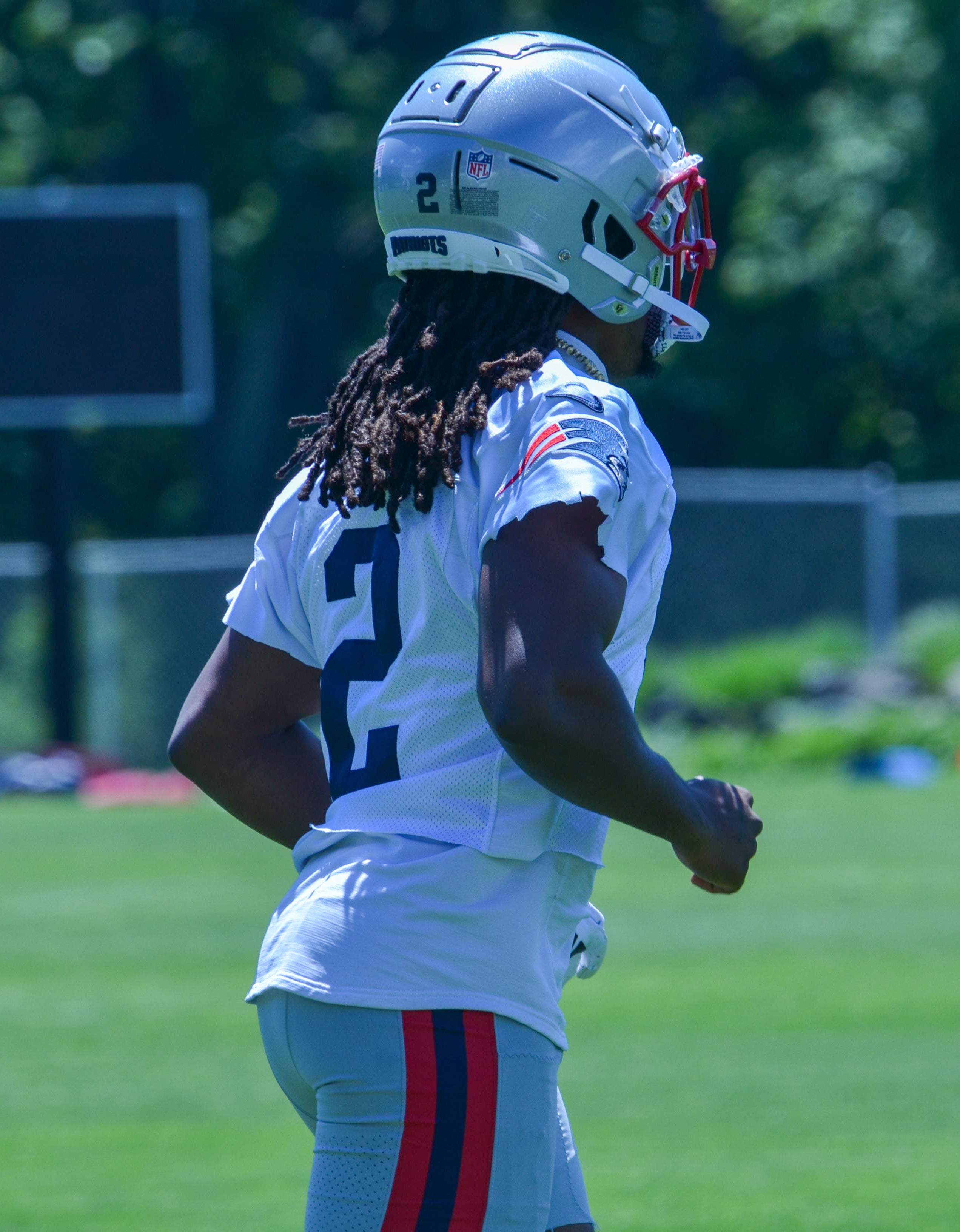 Patriots WR KJ Osborn at the first day of Mandatory Minicamp at Gillette Stadium - June 10, 2024