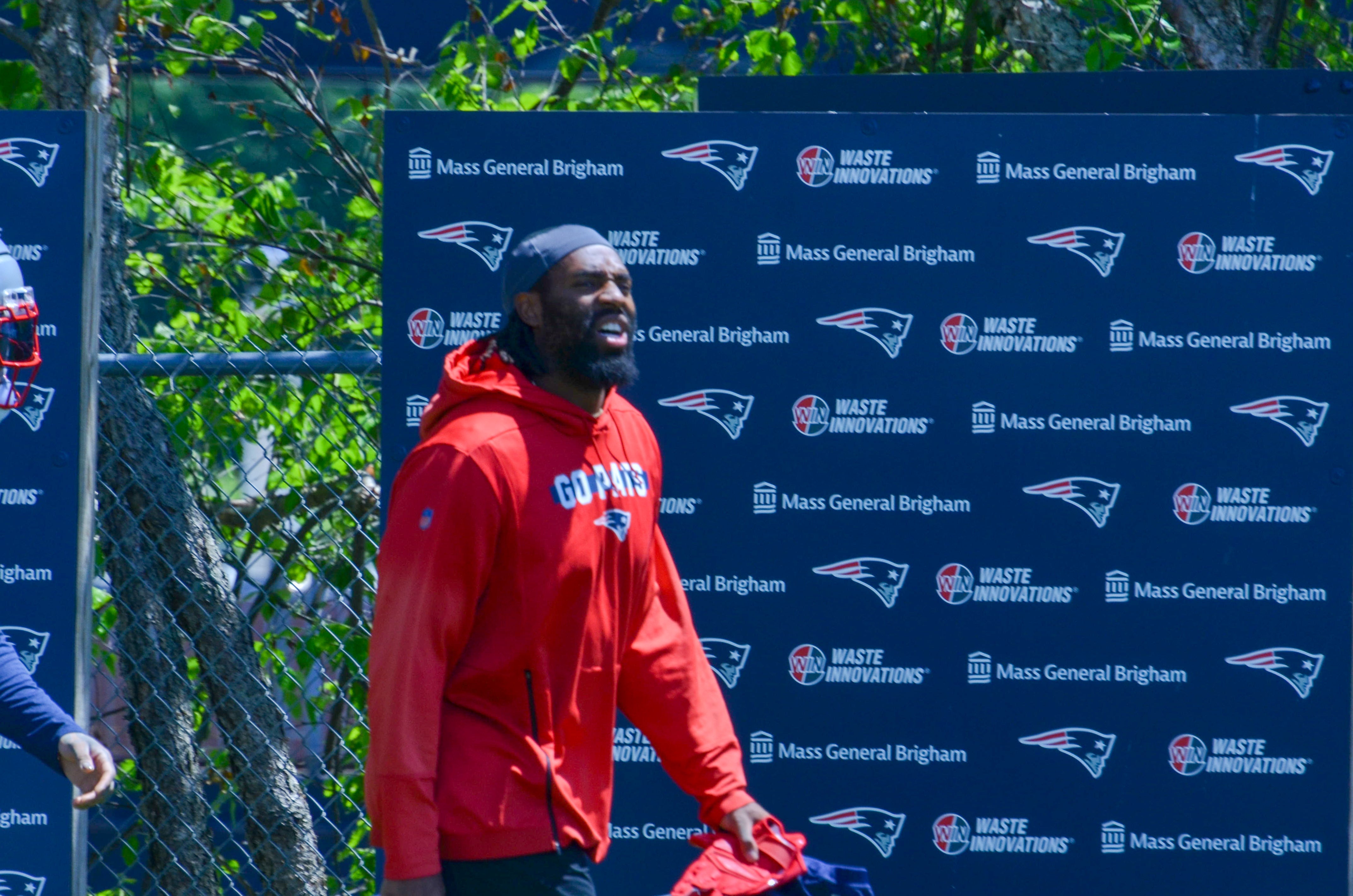 Patriots LB Matthew Judon arrives at the first day of Mandatory Minicamp at Gillette Stadium - June 10, 2024