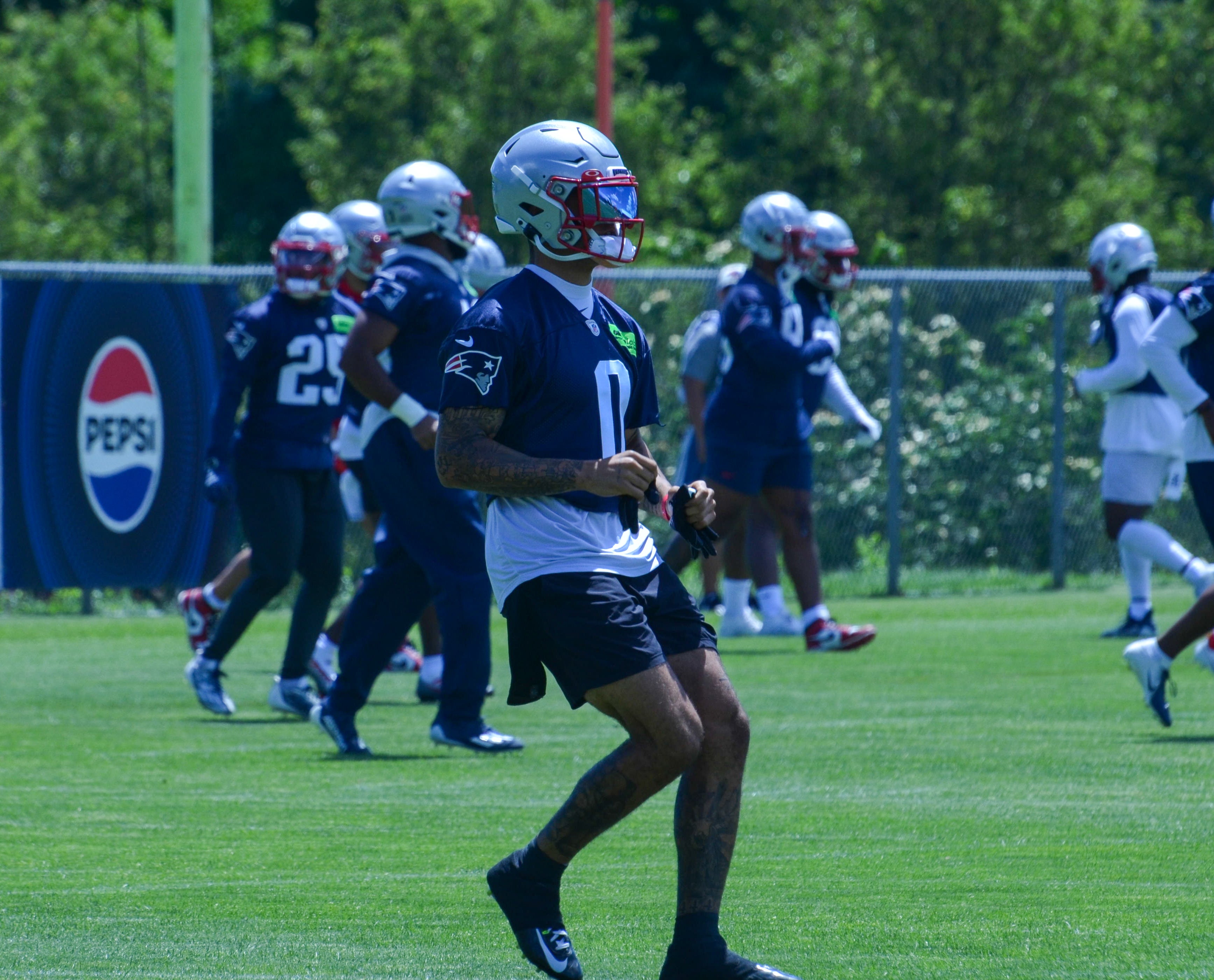 Patriots CB Christian Gonzalez at the first day of Mandatory Minicamp at Gillette Stadium - June 10, 2024