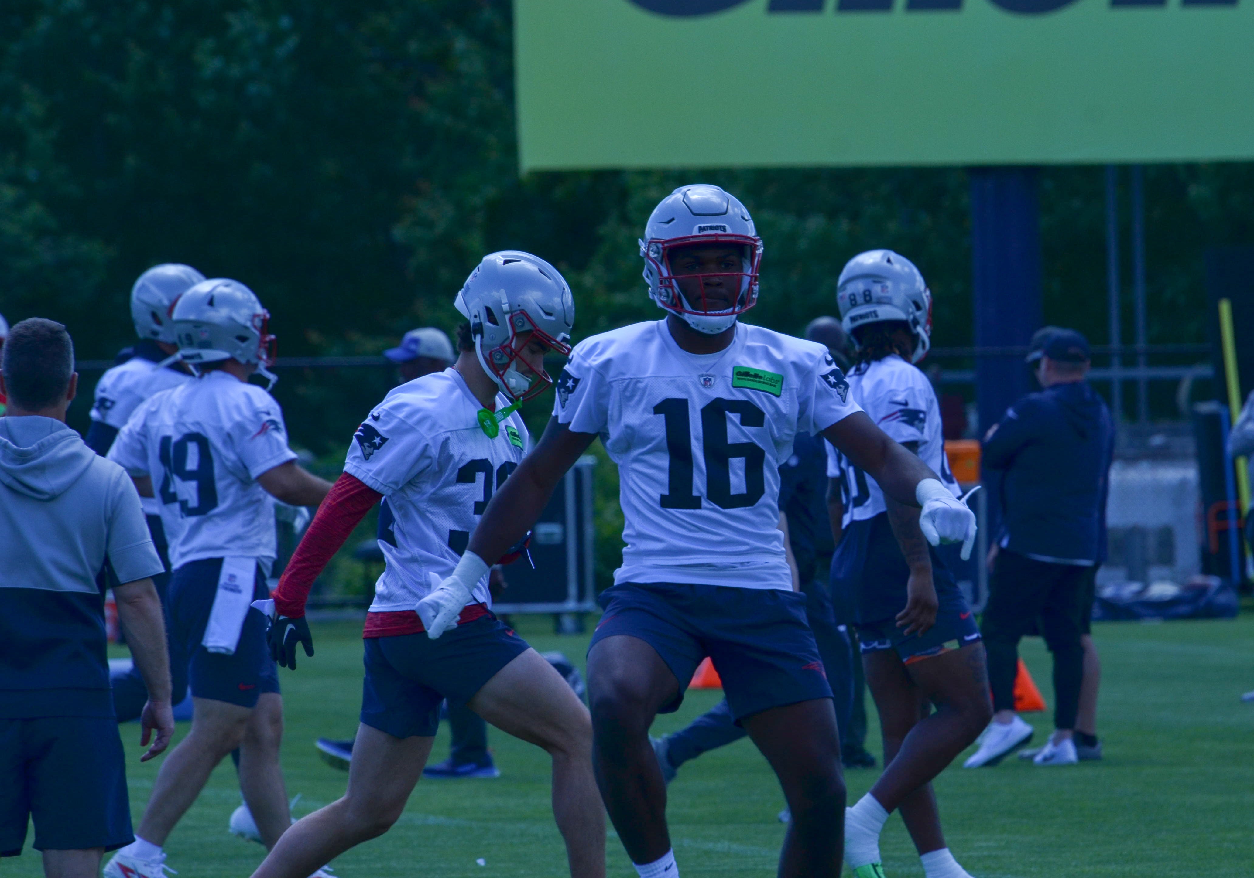 WR Rory Starkey (Tryout) practices with the Patriots during the first day of Mandatory Minicamp at Gillette Stadium - June 10, 2024