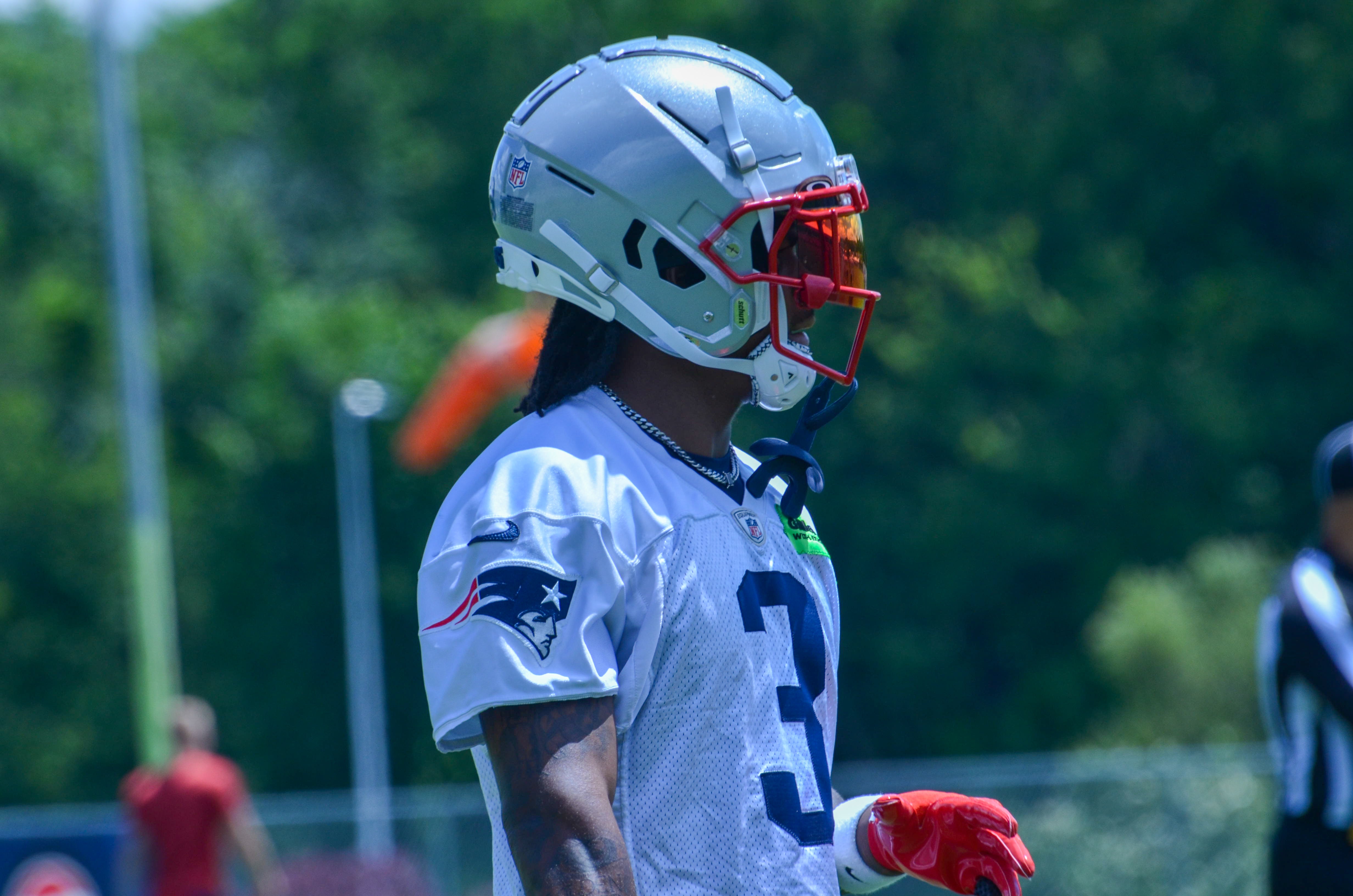 Patriots WR DeMario Douglas at the first day of Mandatory Minicamp at Gillette Stadium - June 10, 2024