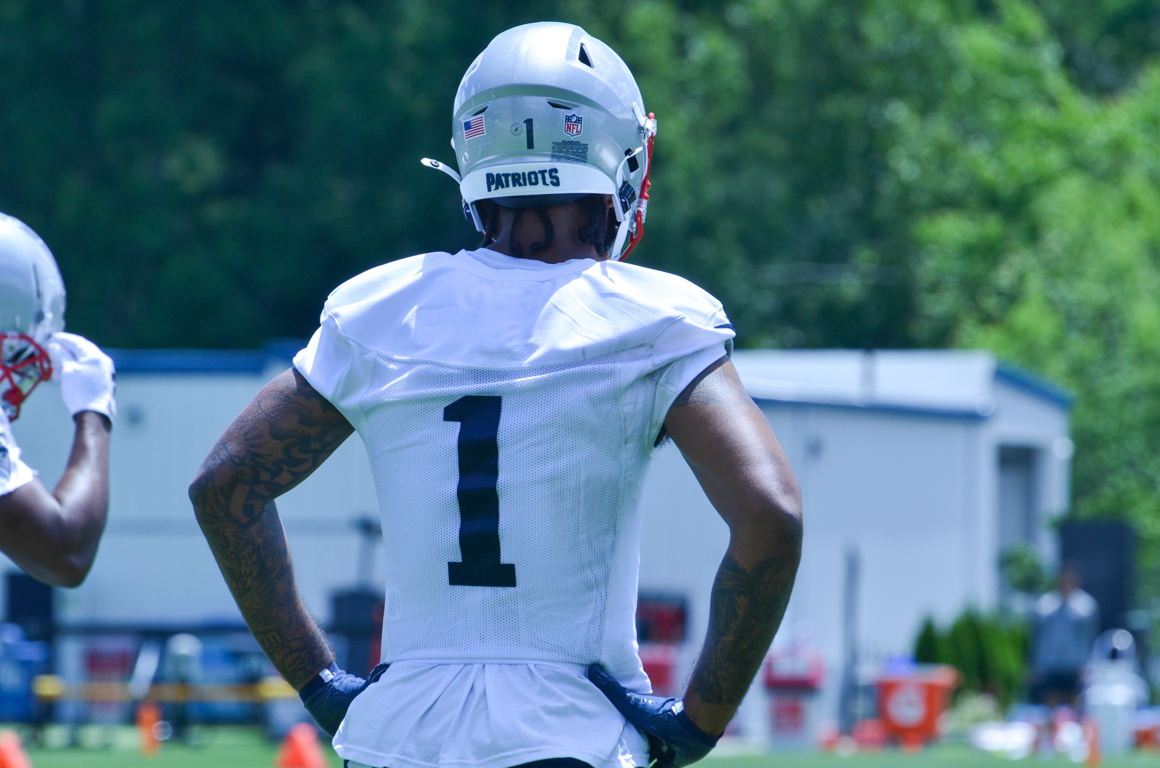 Patriots WR Ja'Lynn Polk during the first day of Mandatory Minicamp at Gillette Stadium - June 10, 2024