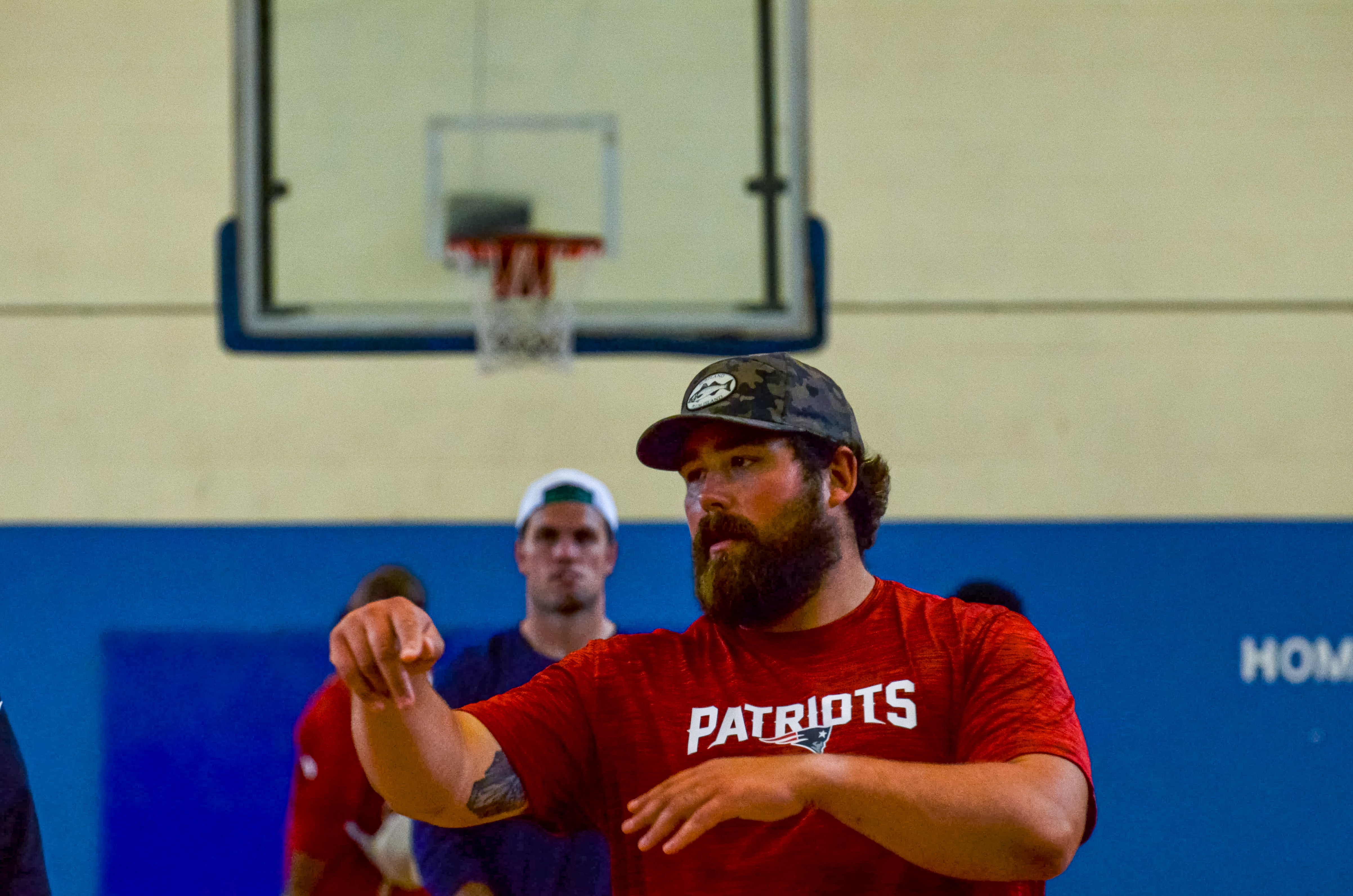 Center David Andrews at the New England Patriots community event at the Perkins Community Center/Lee School - June 11, 2024