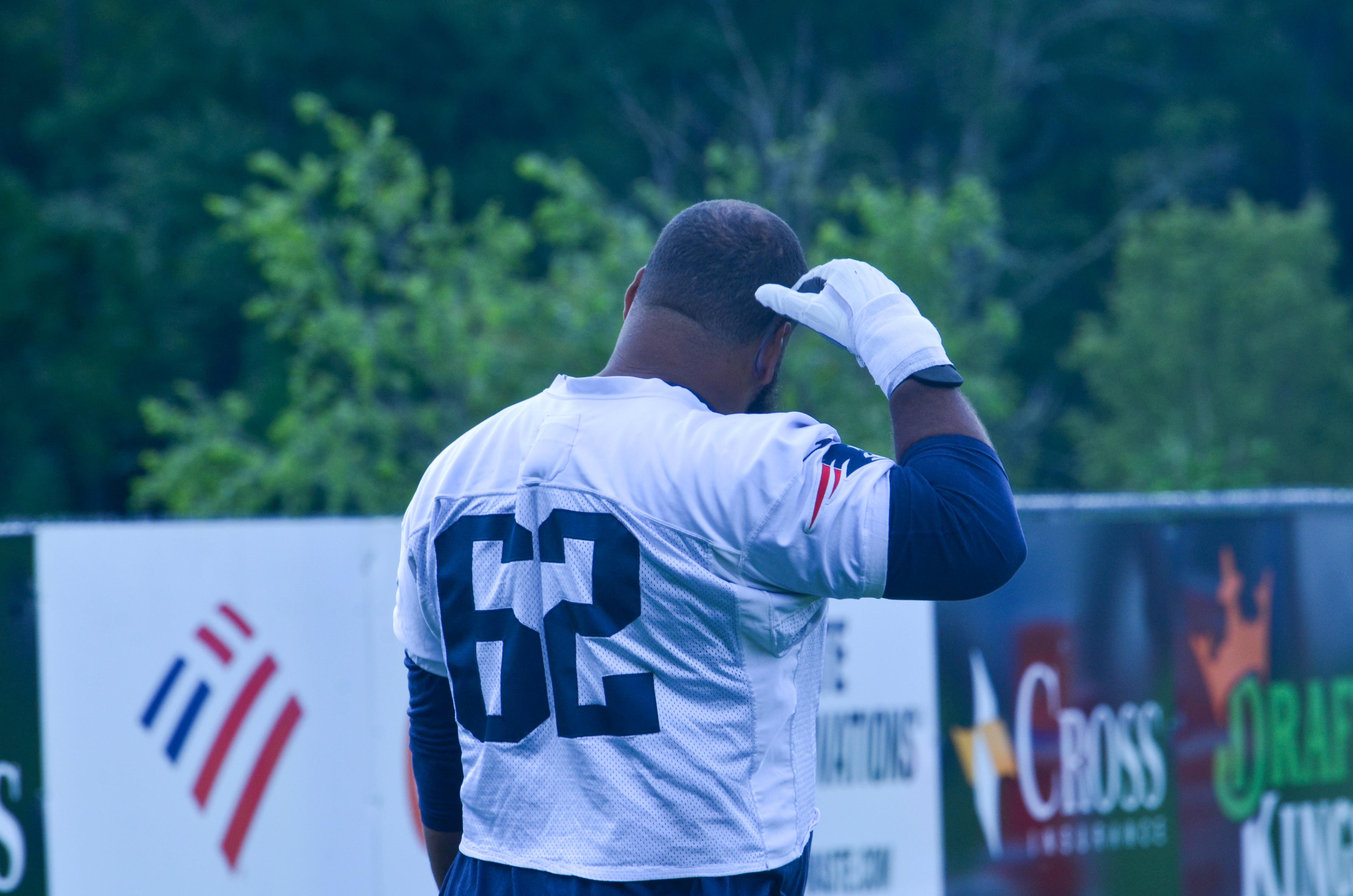 Patriots OL Sidy Sow arrives for the team's final day of mandatory minicamp - June 12, 2024