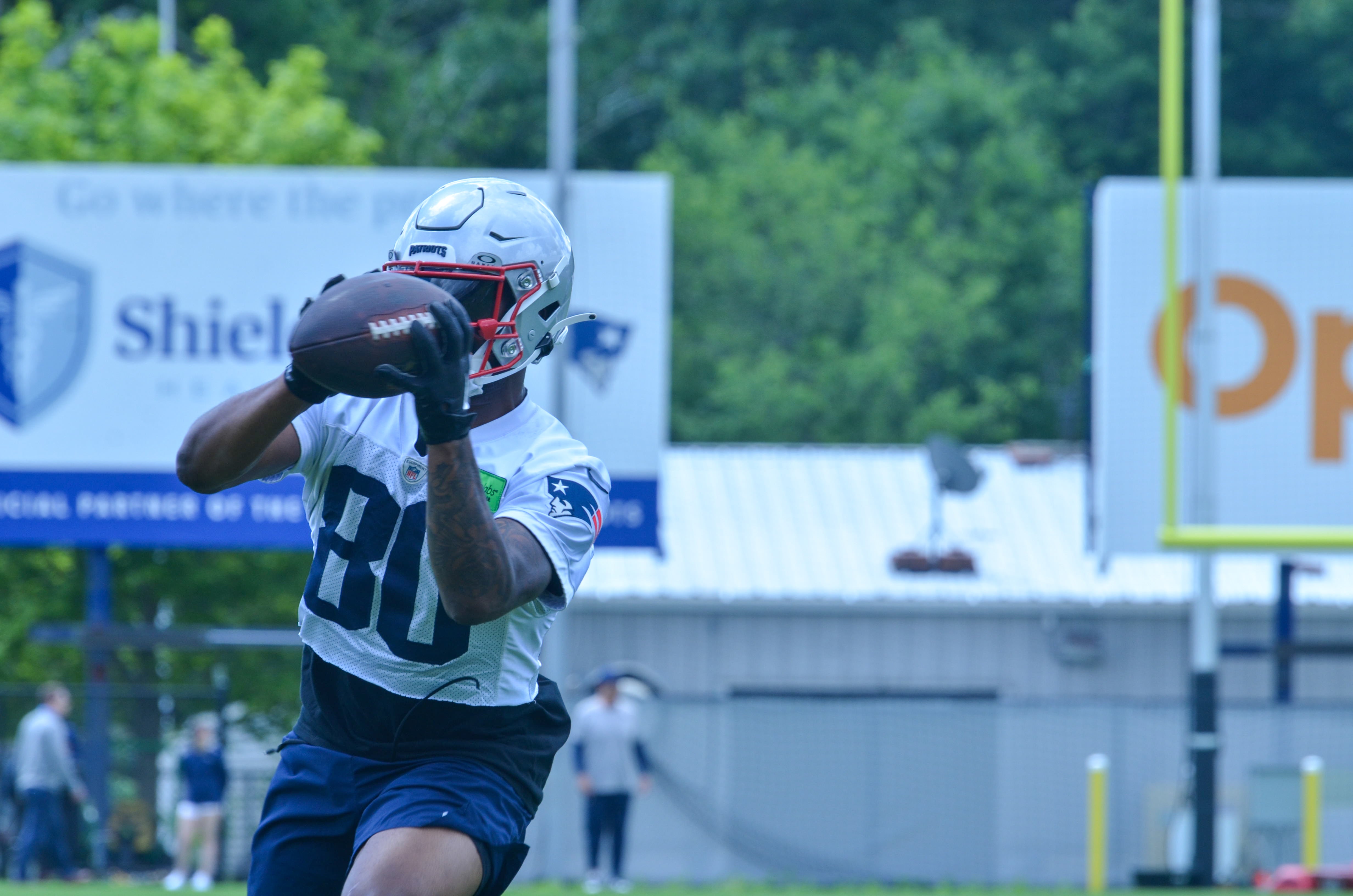 Patriots WR Kayshon Boutte at the team's final day of mandatory minicamp - June 12, 2024