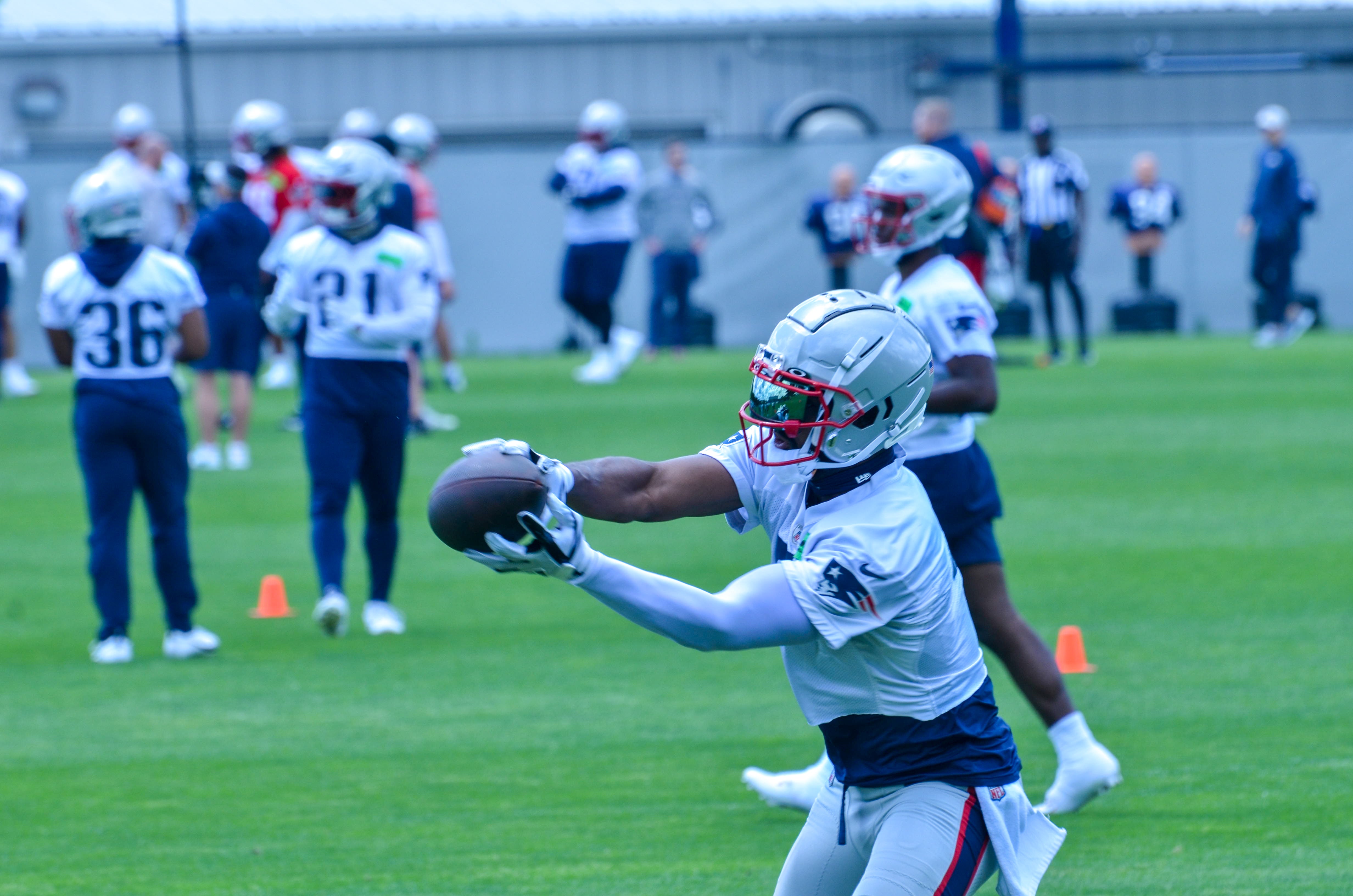 Patriots WR DeMario Douglas during the team's final day of mandatory minicamp - June 12, 2024