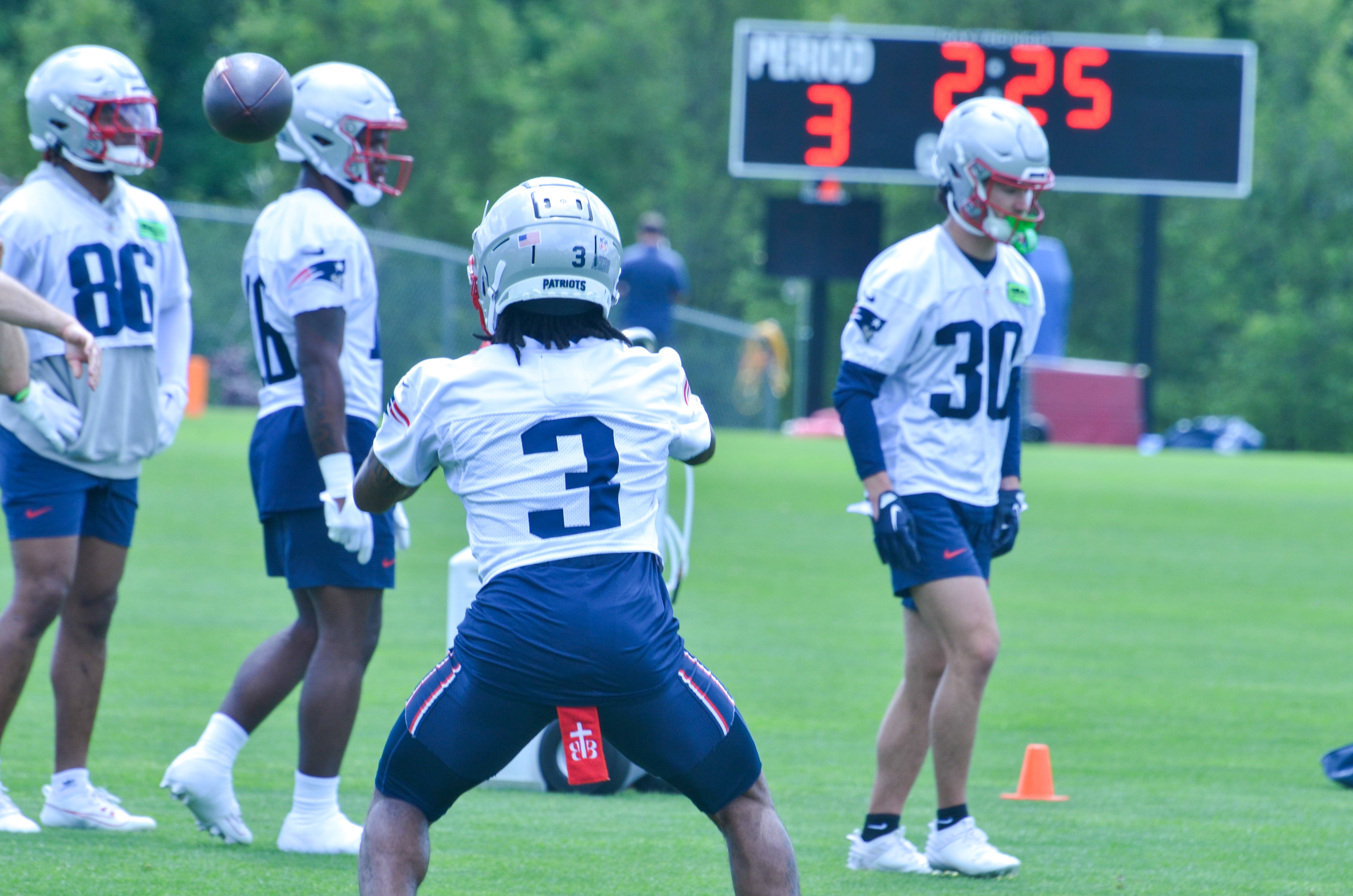 Patriots WR DeMario Douglas during the team's final day of mandatory minicamp - June 12, 2024