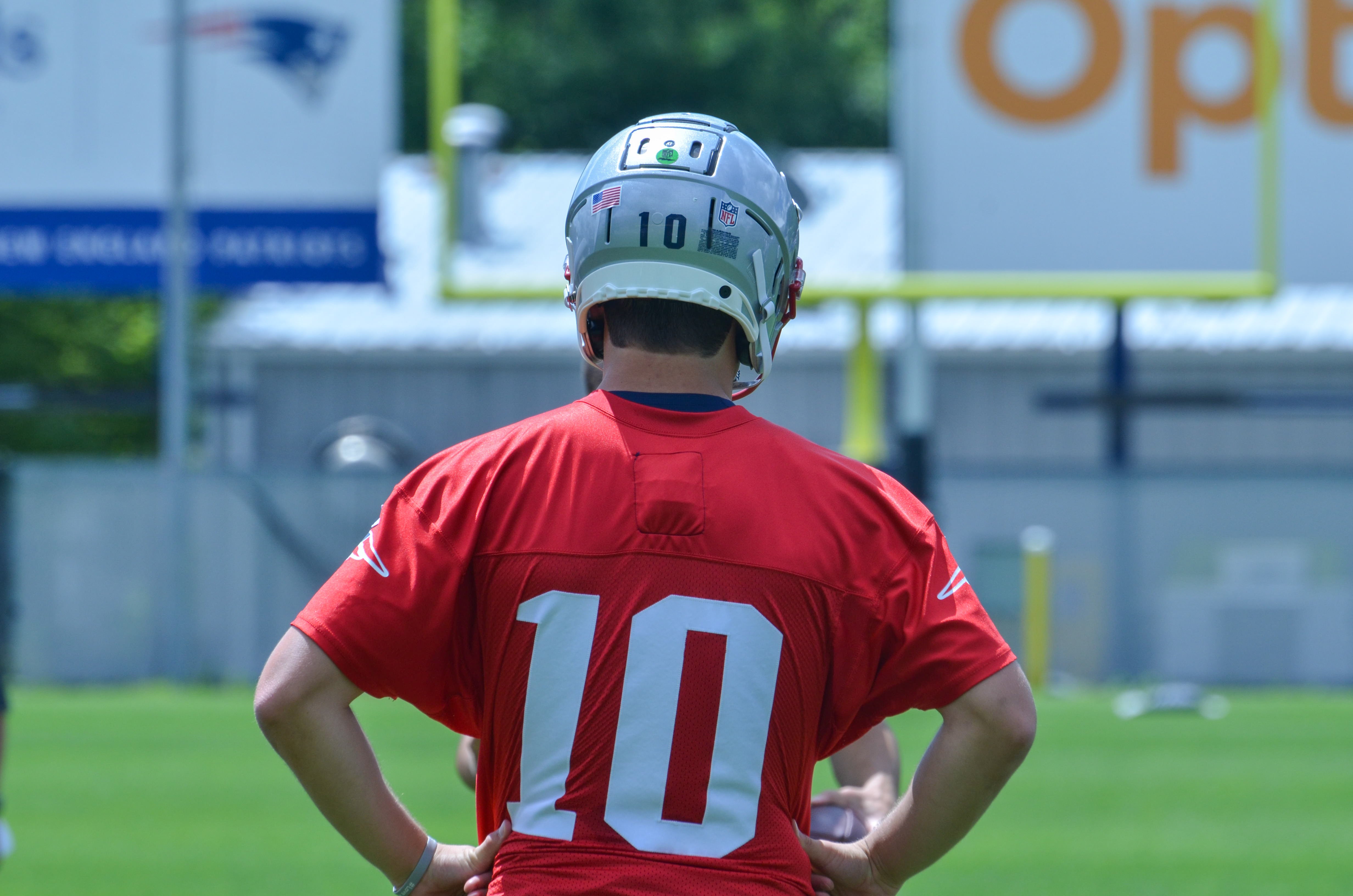 Patriots QB Drake Maye during the team's final day of mandatory minicamp - June 12, 2024