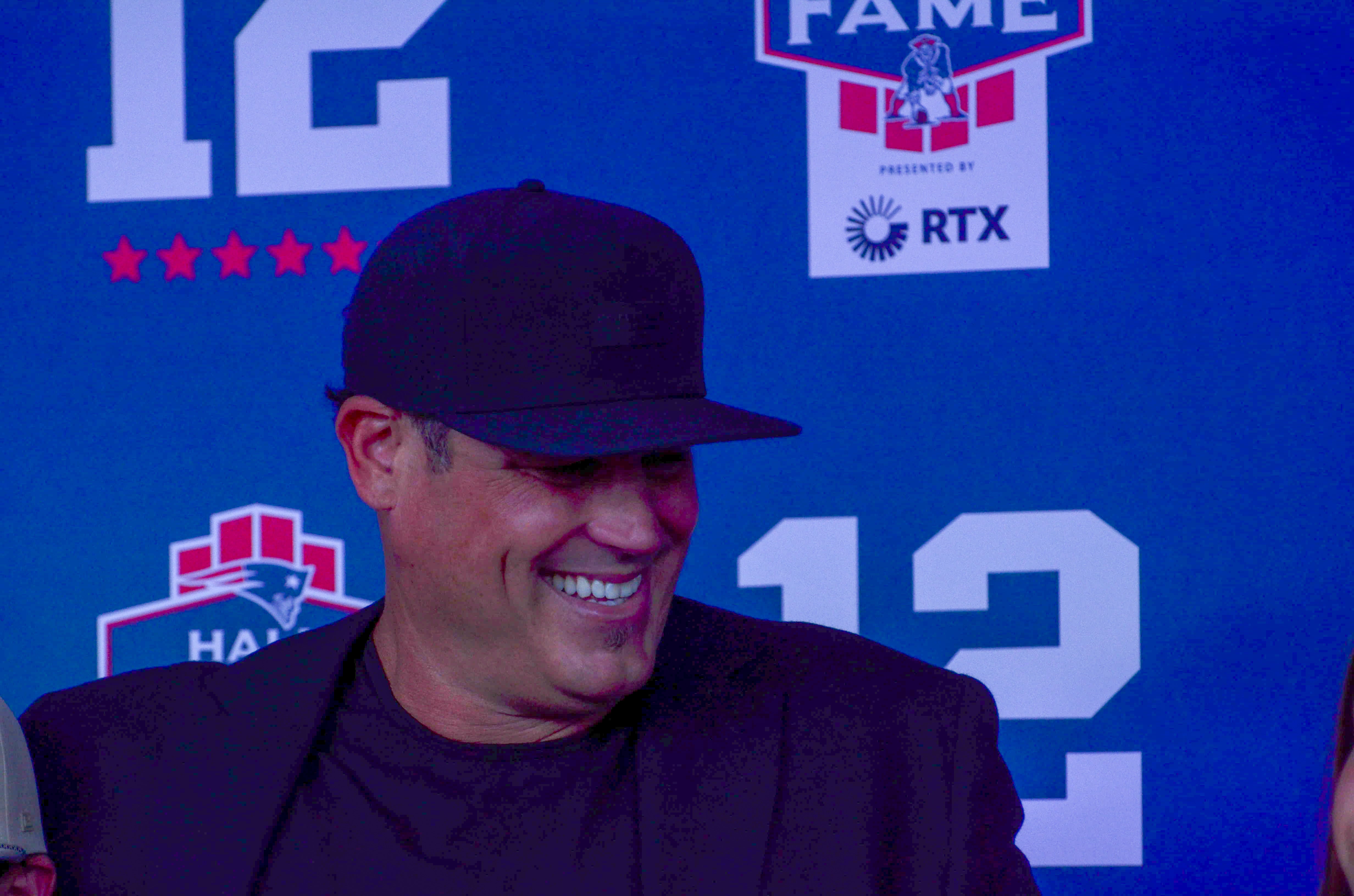 Former Patriots long snapper Lonnie Paxton. Former teammates, coaches, friends, family, and 60,000 fans were at Gillette Stadium for the induction of Tom Brady into the New England Patriots Hall of Fame Wednesday, June 12 in Foxborough, Mass.