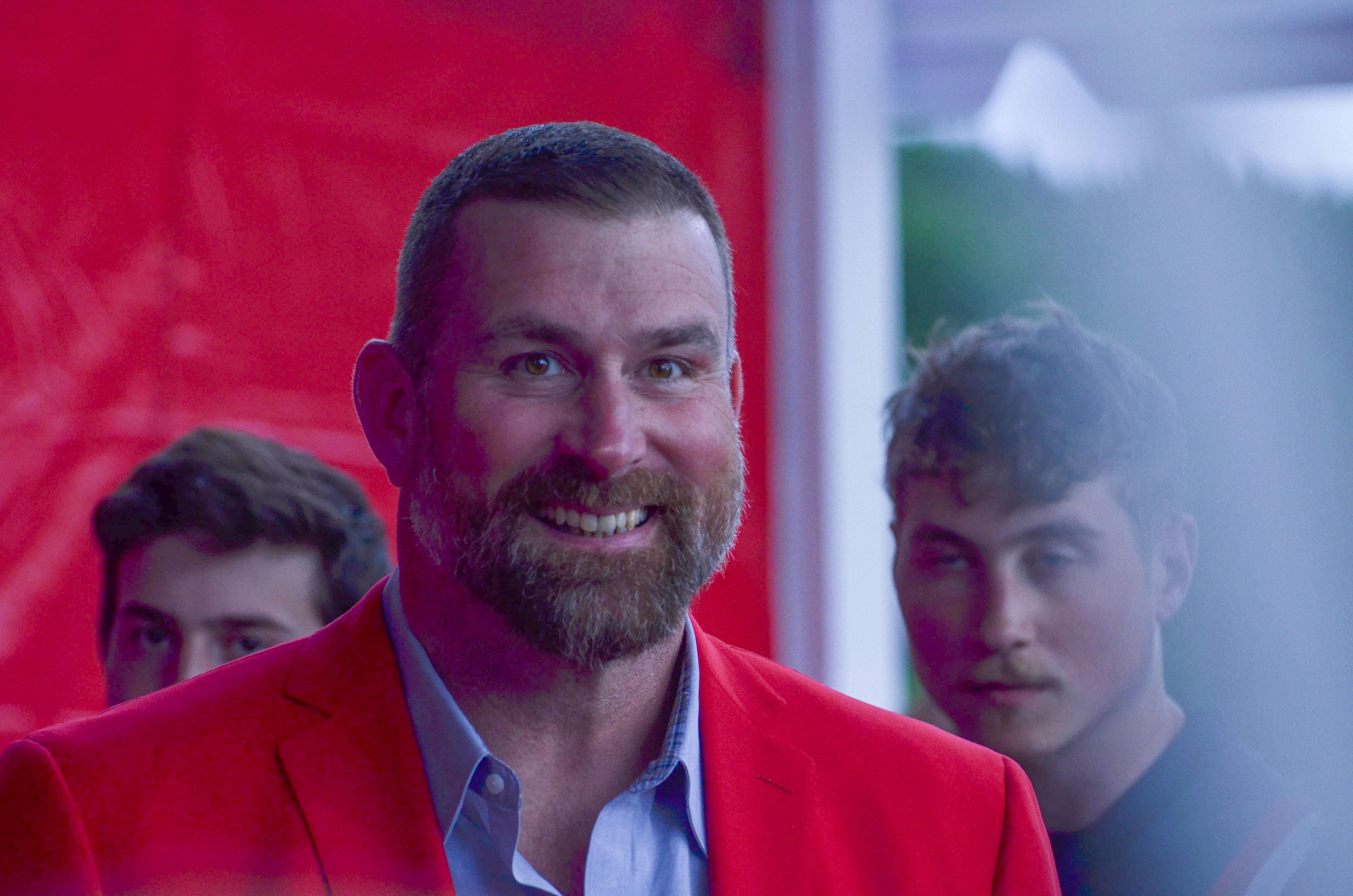 Patriots Hall of Famer Matt Light. Former teammates, coaches, friends, family, and 60,000 fans were at Gillette Stadium for the induction of Tom Brady into the New England Patriots Hall of Fame Wednesday, June 12 in Foxborough, Mass.