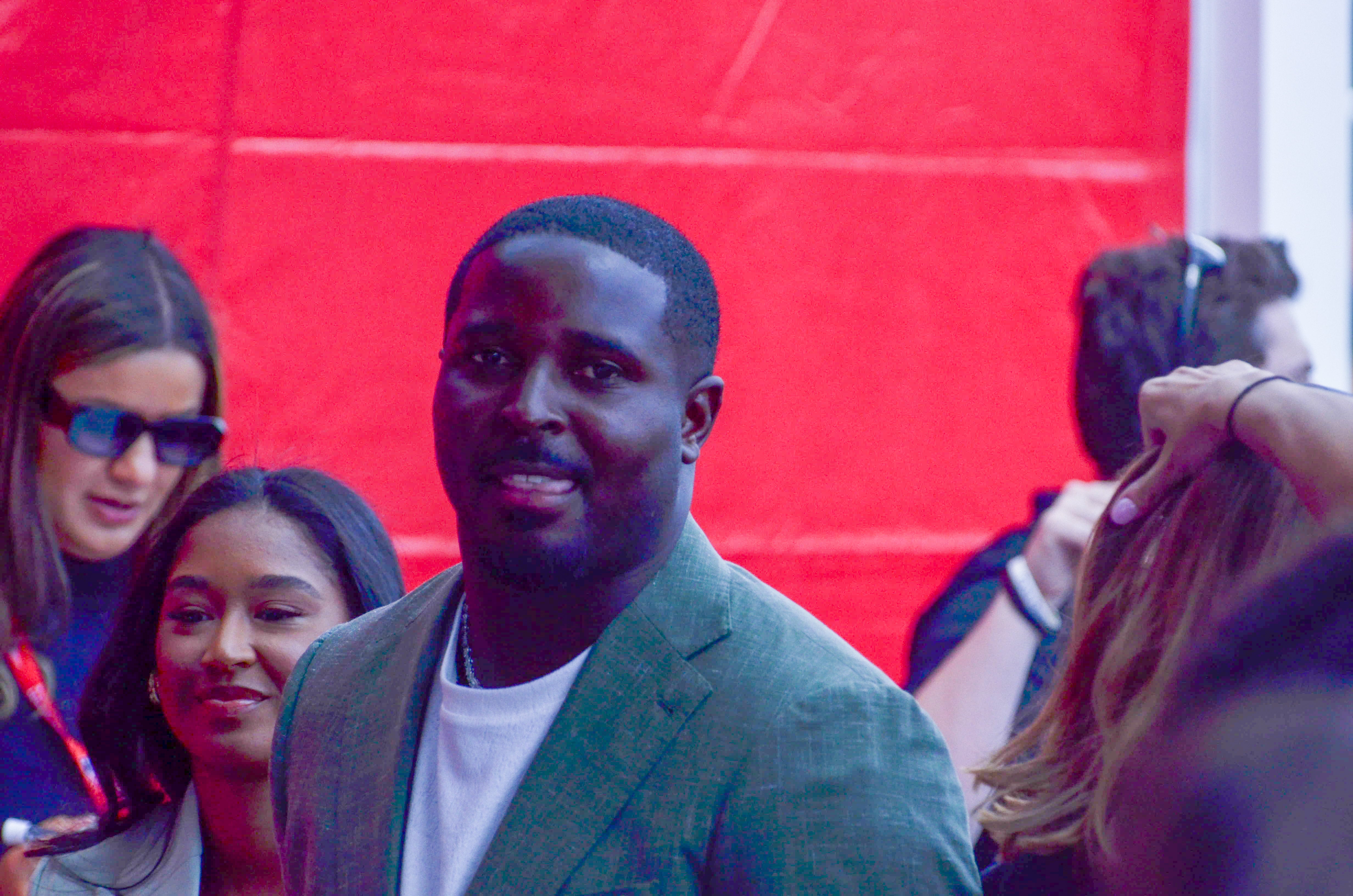 Former Patriots running back Sony Michel.  Former teammates, coaches, friends, family, and 60,000 fans were at Gillette Stadium for the induction of Tom Brady into the New England Patriots Hall of Fame Wednesday, June 12 in Foxborough, Mass.