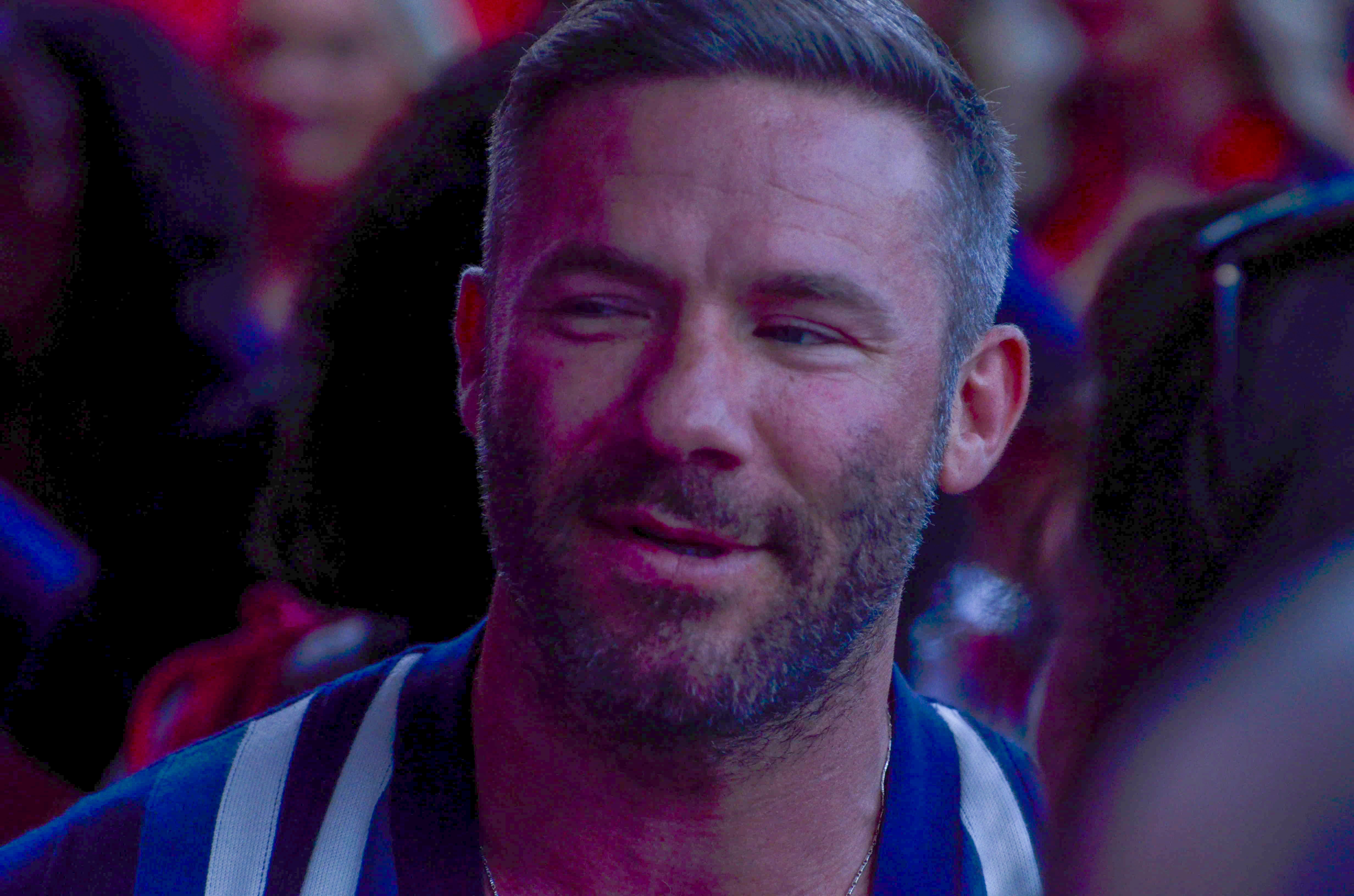 Former Patriots receiver Julian Edelman. Former teammates, coaches, friends, family, and 60,000 fans were at Gillette Stadium for the induction of Tom Brady into the New England Patriots Hall of Fame Wednesday, June 12 in Foxborough, Mass.