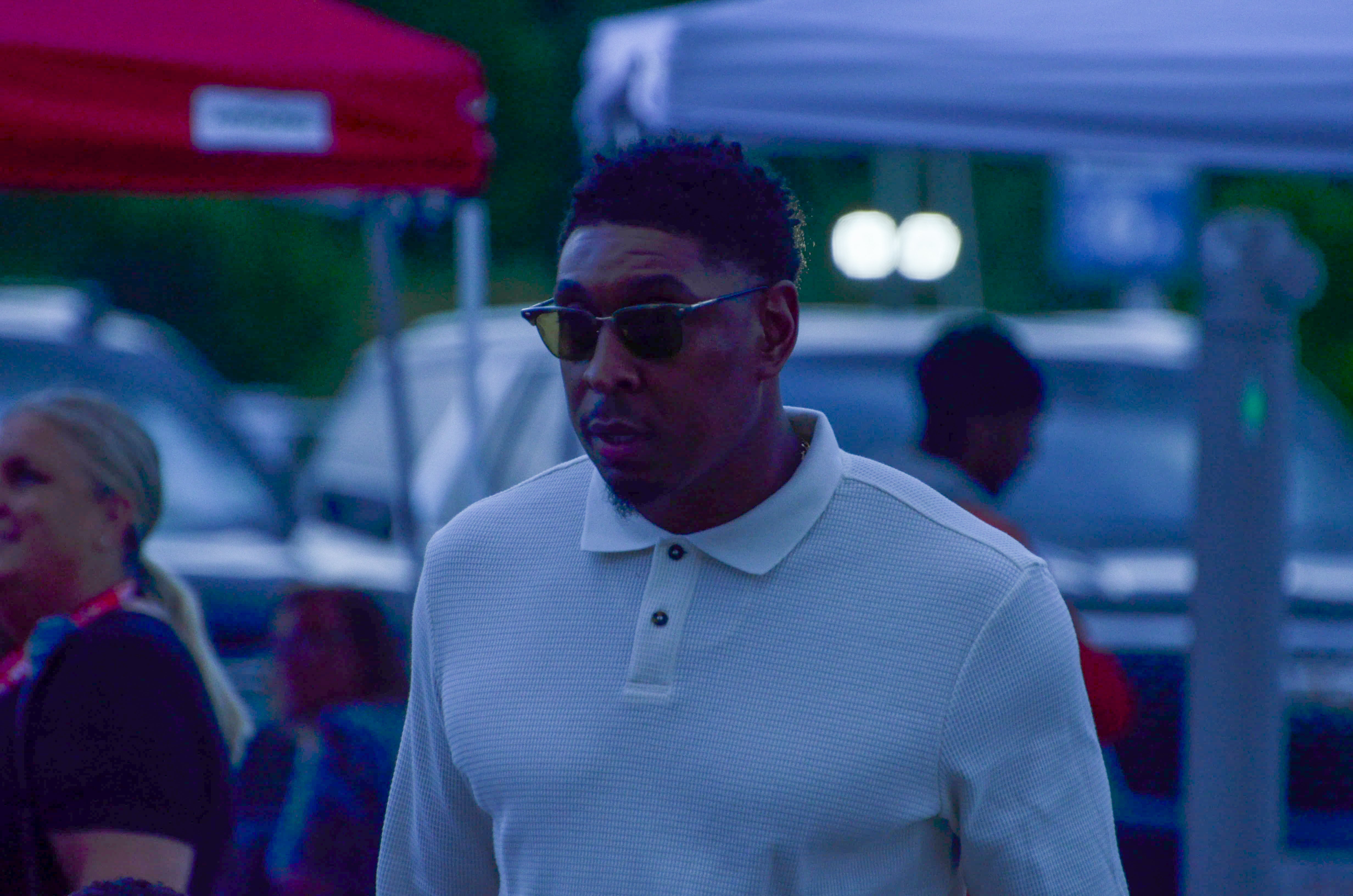 Patriots defensive coordinator DeMarcus Covington. Former teammates, coaches, friends, family, and 60,000 fans were at Gillette Stadium for the induction of Tom Brady into the New England Patriots Hall of Fame Wednesday, June 12 in Foxborough, Mass.