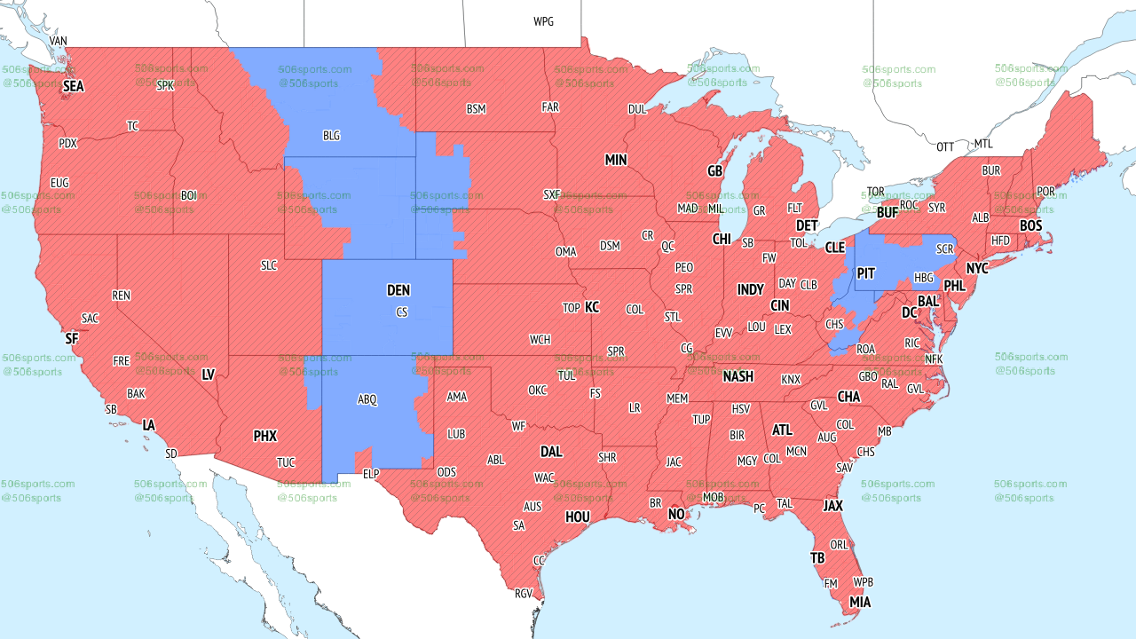 Chiefs vs. Bengals broadcast map