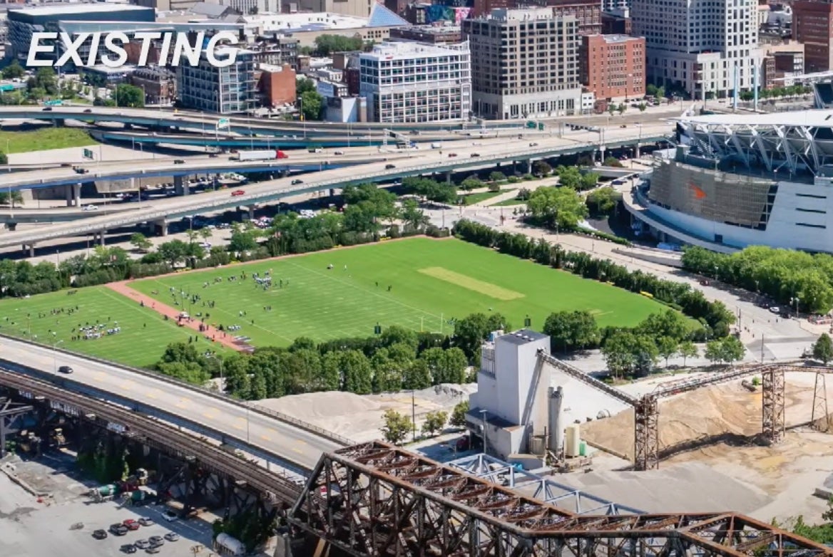 Bengals' current practice field layout