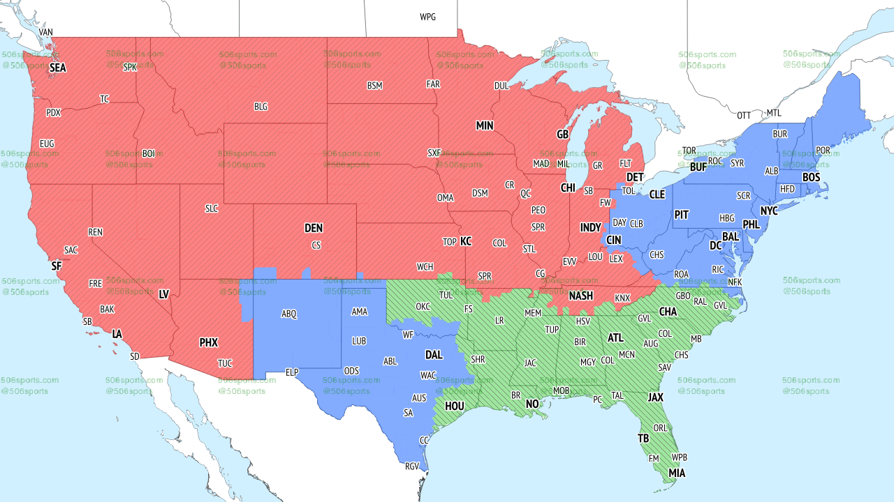 Eagles vs. Browns Week 6 broadcast map