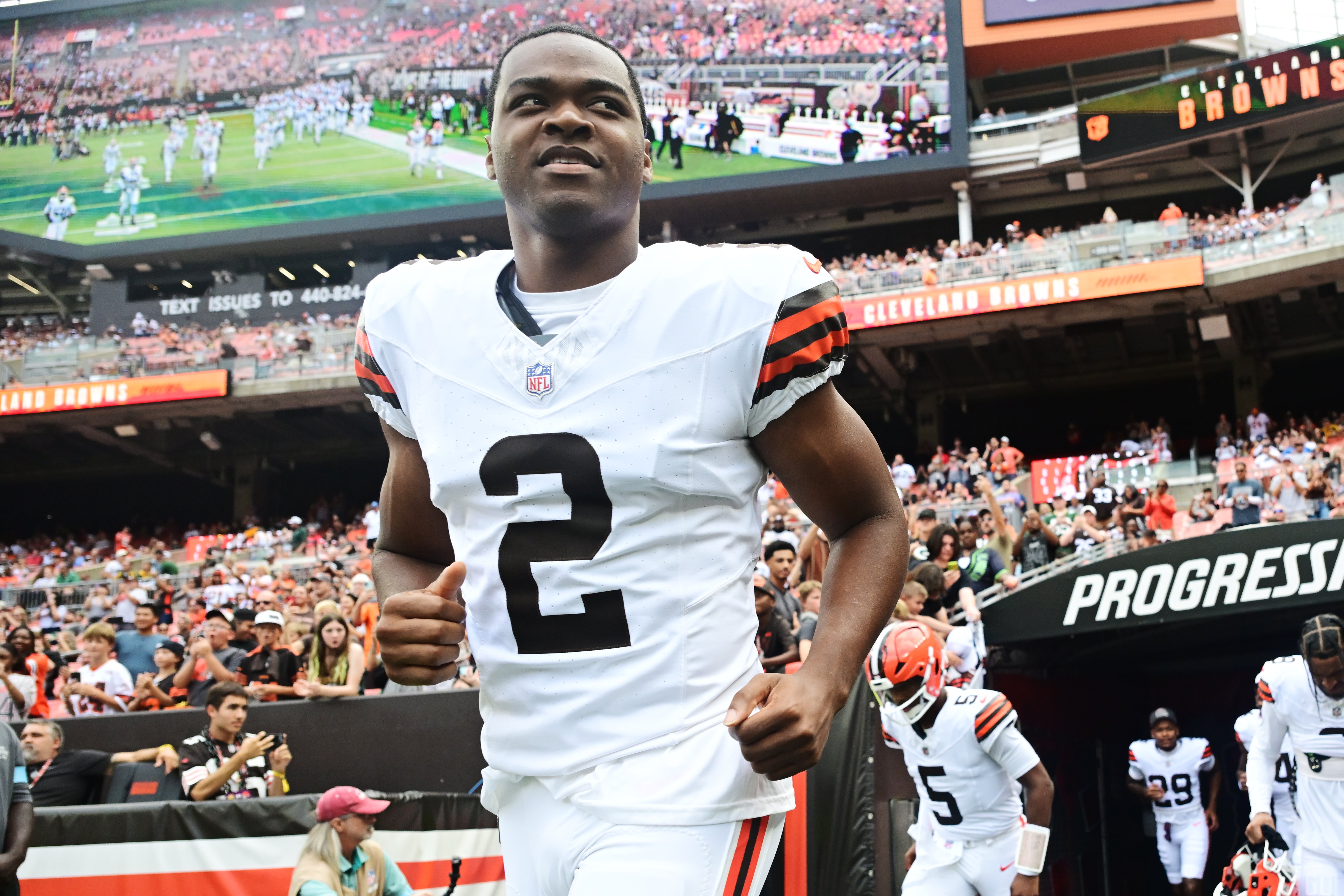 Aug 10, 2024; Cleveland, Ohio, USA; Cleveland Browns wide receiver Amari Cooper (2) before the game against the Green Bay Packers at Cleveland Browns Stadium.