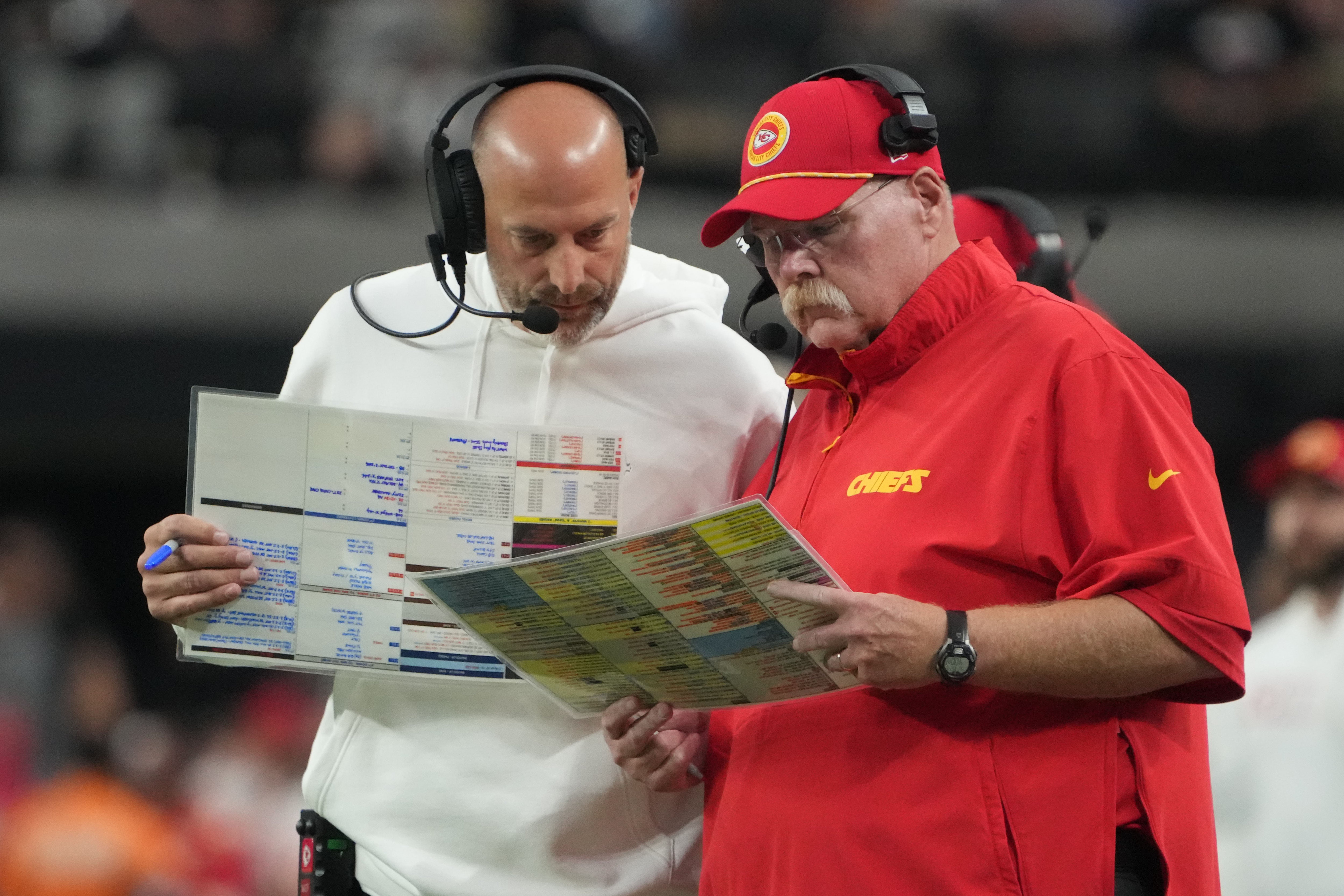 Las Vegas Raiders Kansas City Chiefs coaches Matt Nagy Andy Reid