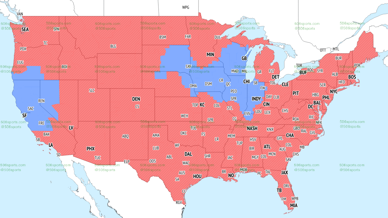 NFL Week 14 FOX Broadcast Map