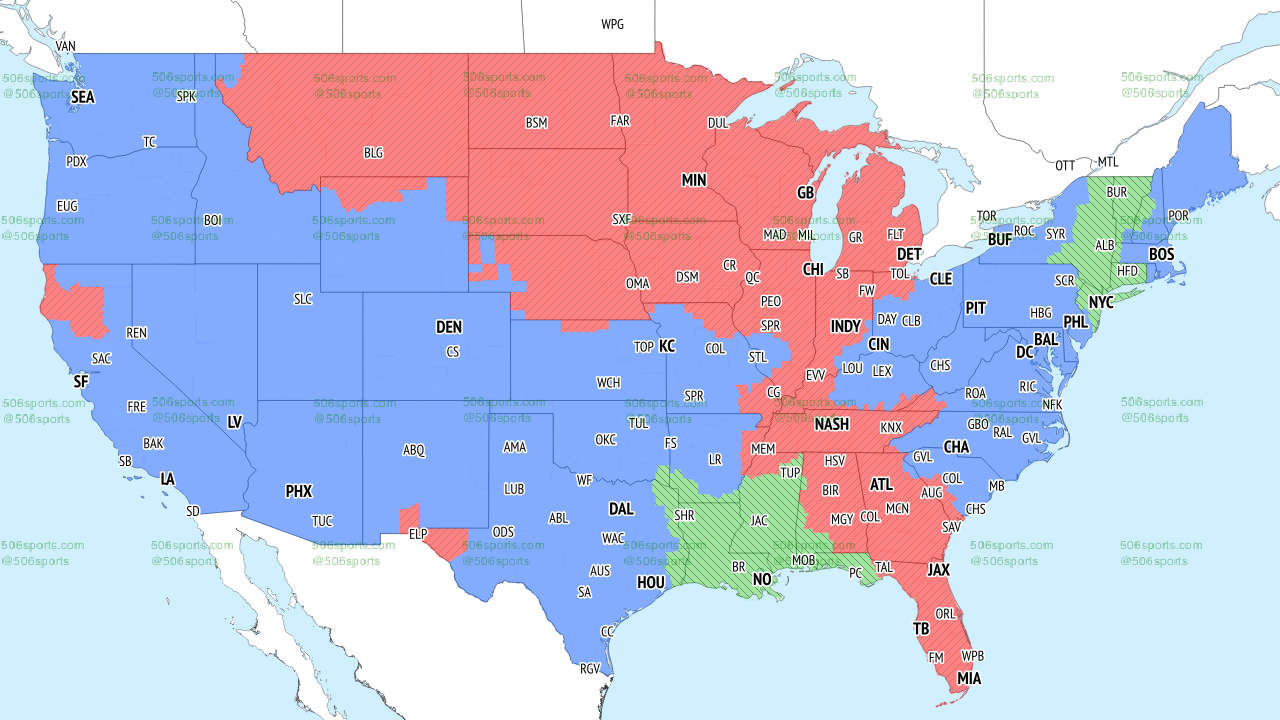 Fox Early Week 14 Broadcast Map