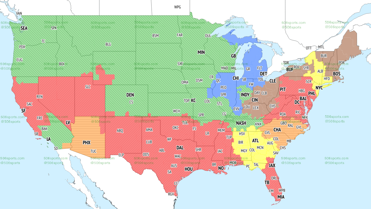 FOX NFL Week 16 Broadcast Map