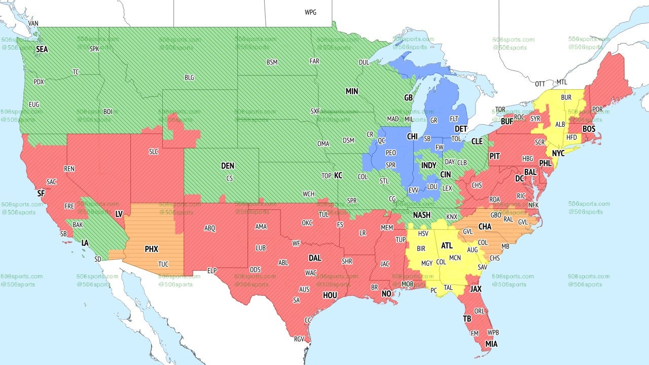 Fox Week 16 Single Broadcast Map