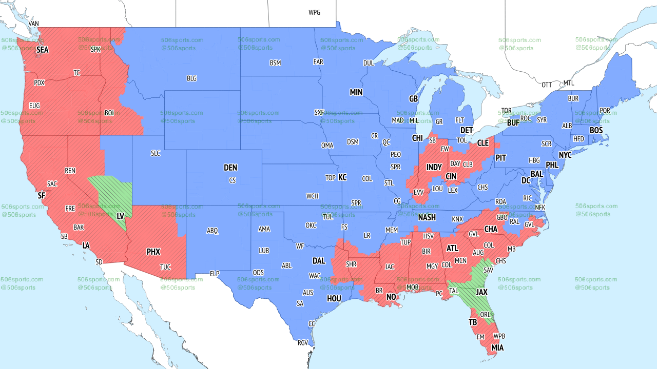 CBS Week 16 late window broadcast map