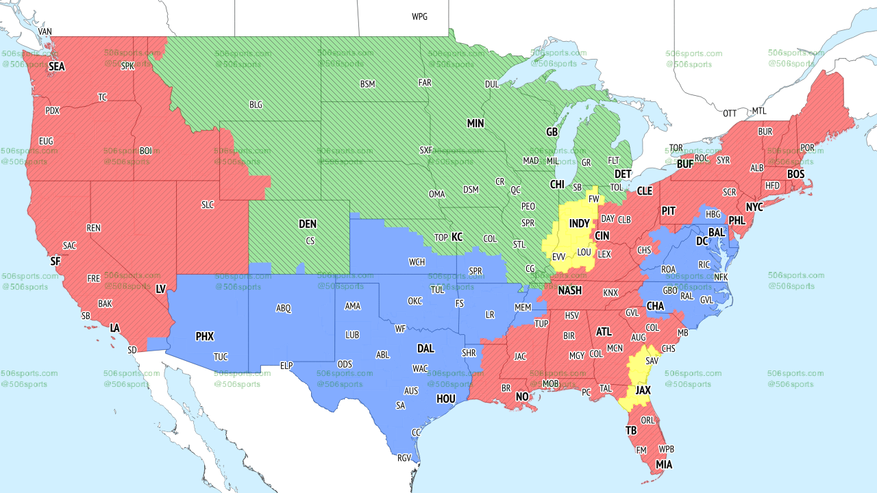 Fox early slate Week 18 broadcast map