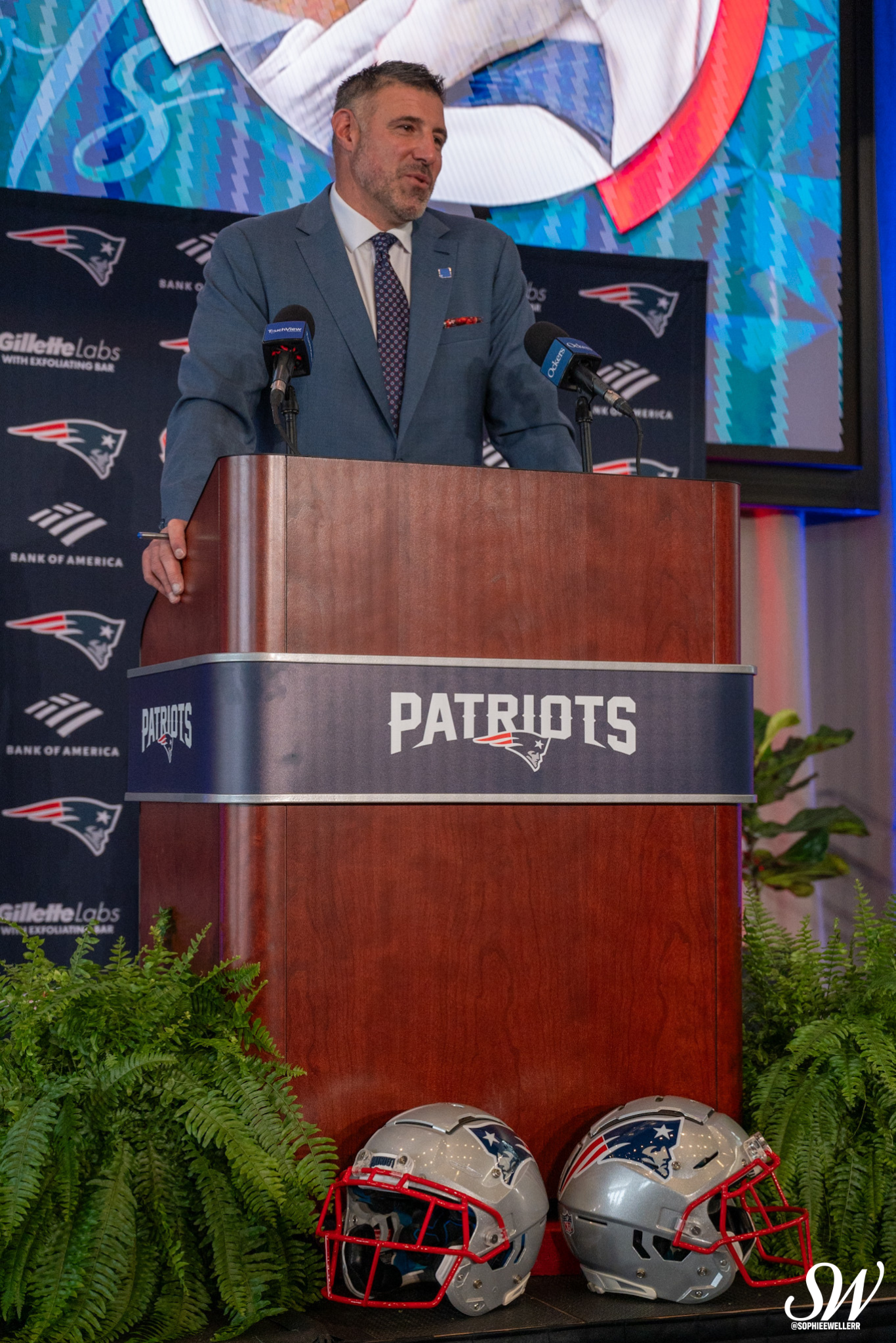 New England Patriots head coach Mike Vrabel's Introductory Press Conference at Gillette Stadium